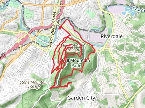Mill Mountain - Big Sunny and Wood Thrush Loop Trail