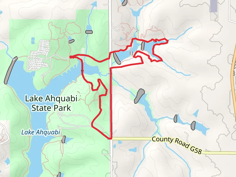 Lake Ahquabi State Park and Lake Ahquabi Loop
