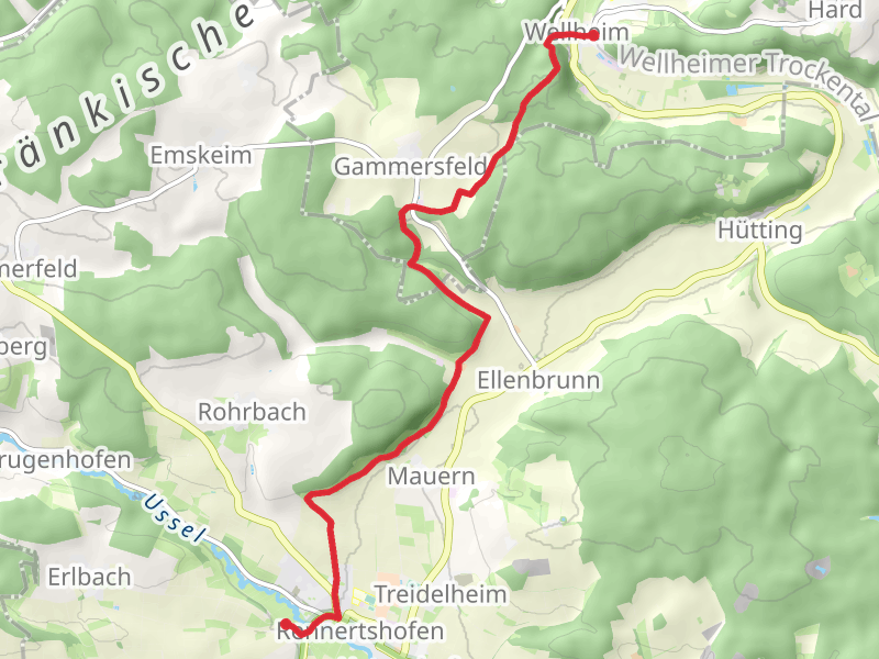 Wellheim to Rennertshofen via Urdonautalsteig