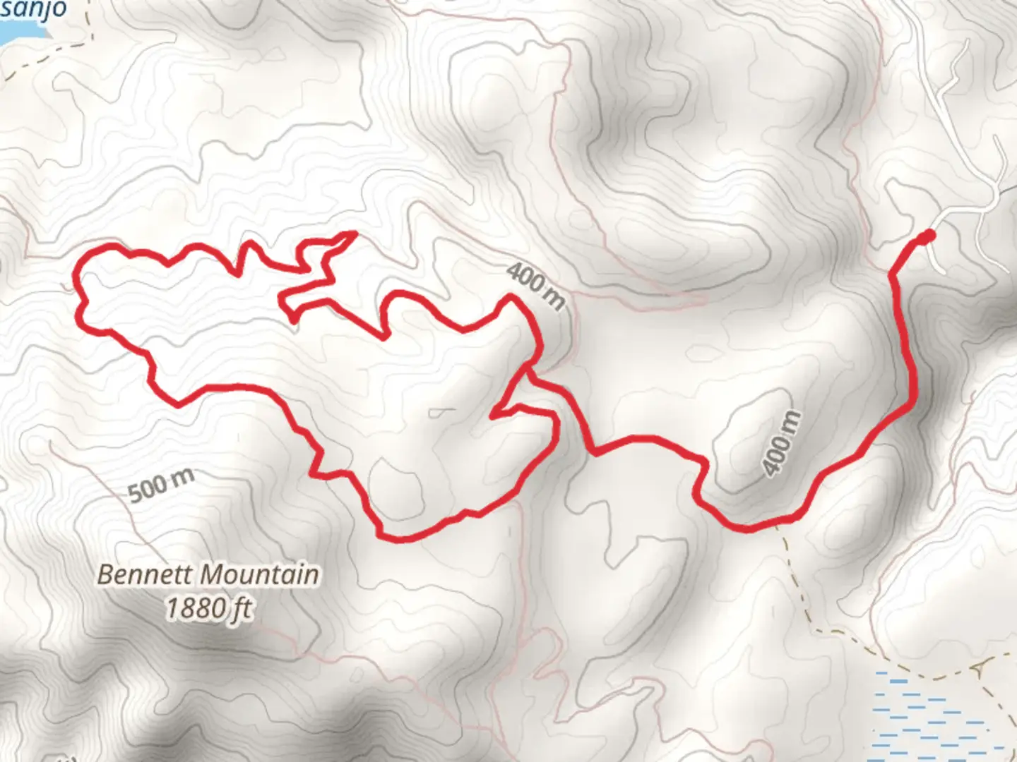 An image depicting the trail Blowin Trees, Ridge Trail and Marsh Loop Trail and its surrounding area.