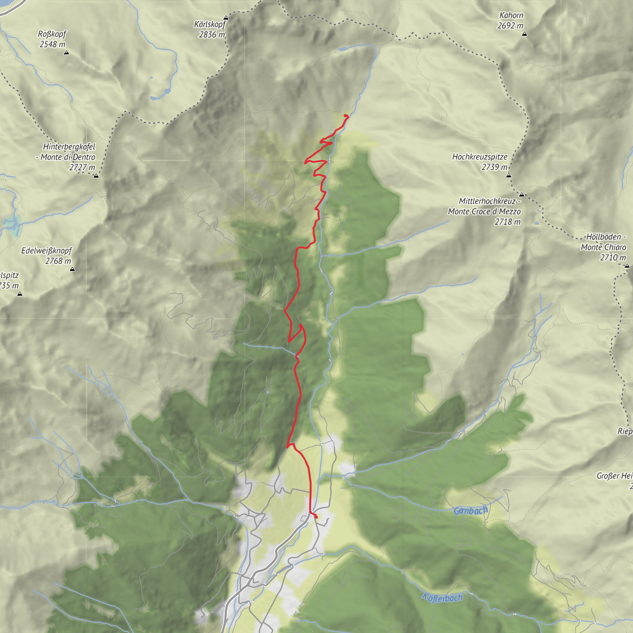 Maddalena - Hinterberg Kofelalm mobile static map