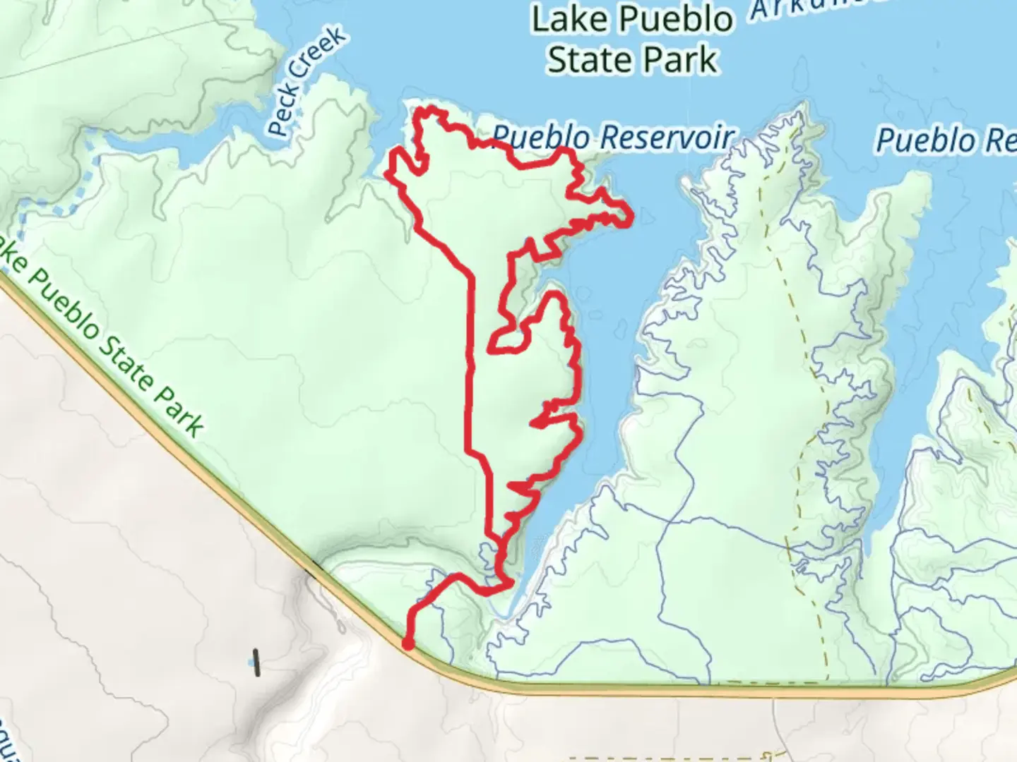 An image depicting the trail Rock Creek and Voodoo Loop and its surrounding area.