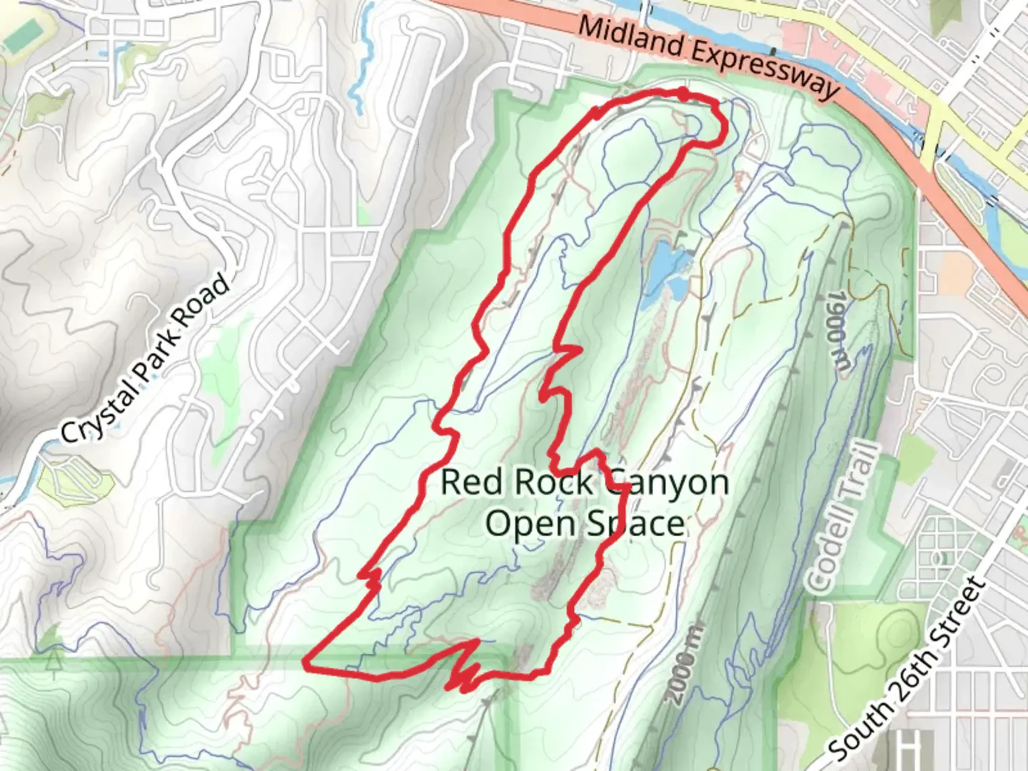 An image depicting the trail Contemplative and Quarry Pass Loop Trail and its surrounding area.