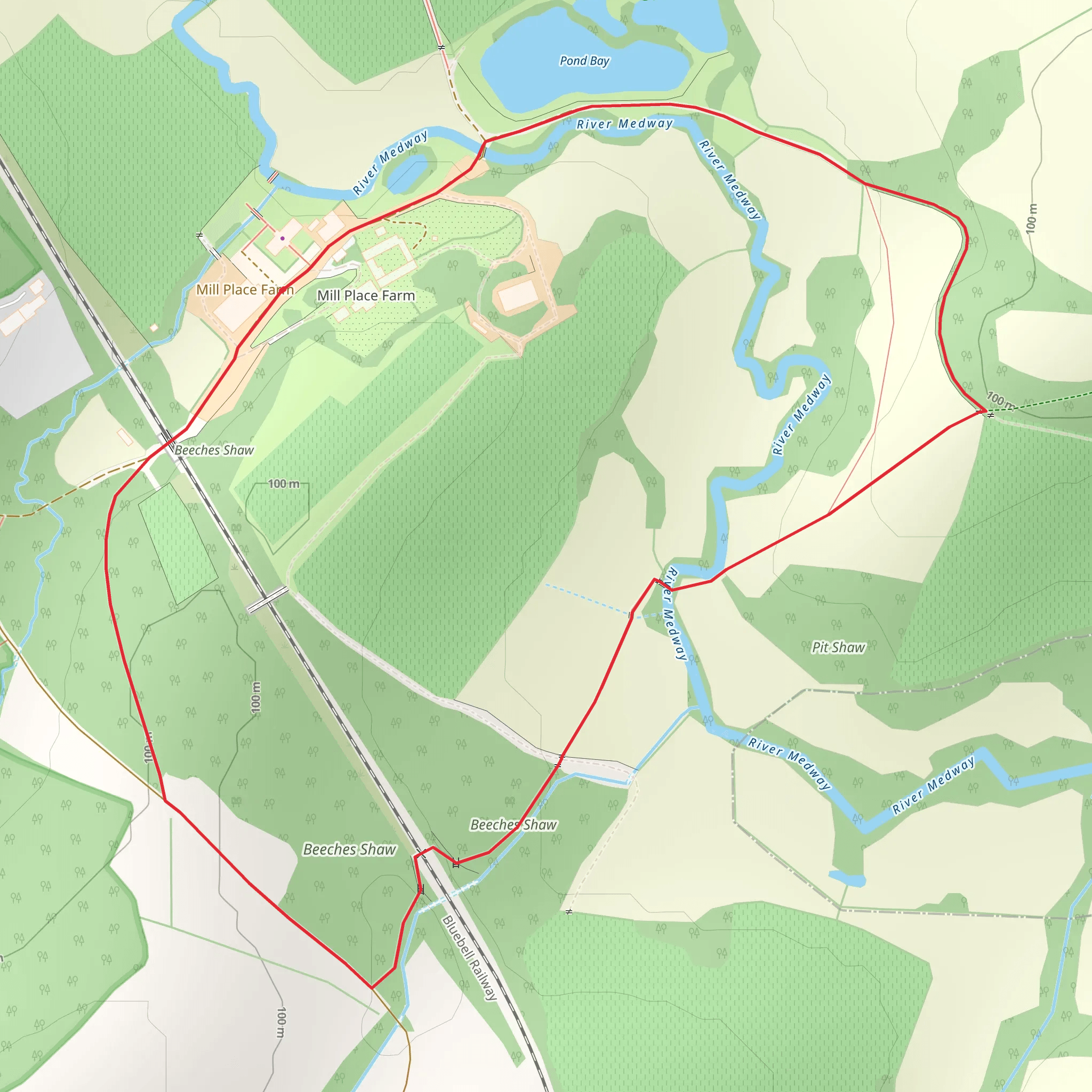 Beeches Shaw Loop mobile static map