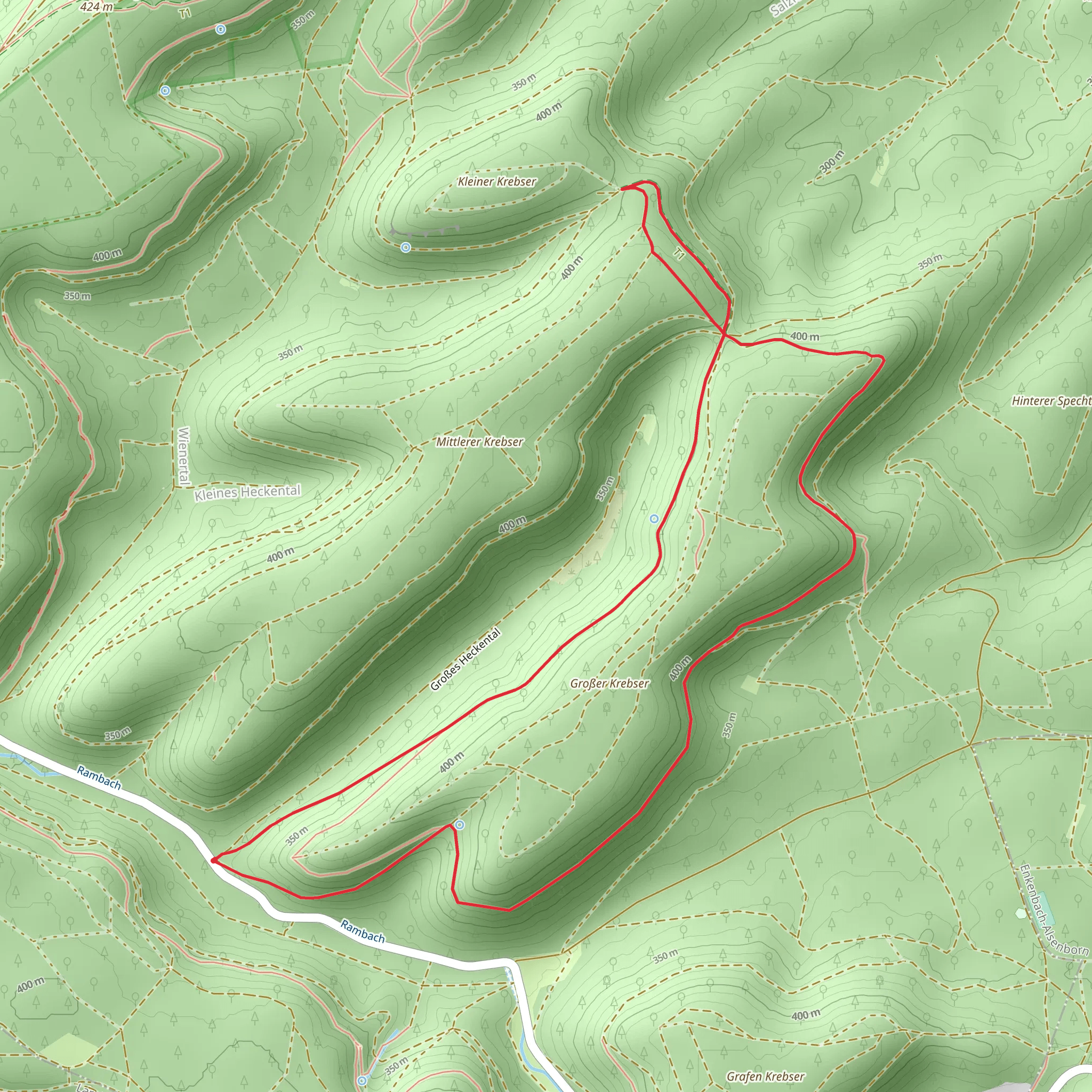 Mooswiesertal and Großer Krebser Loop mobile static map