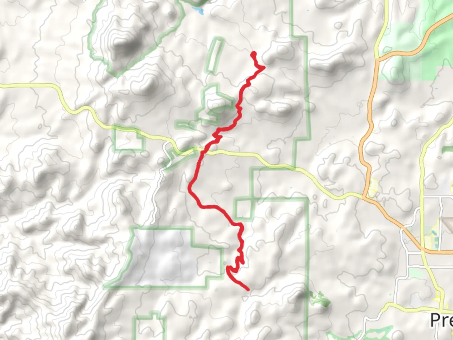 An image depicting the trail Javalina Trail and its surrounding area.