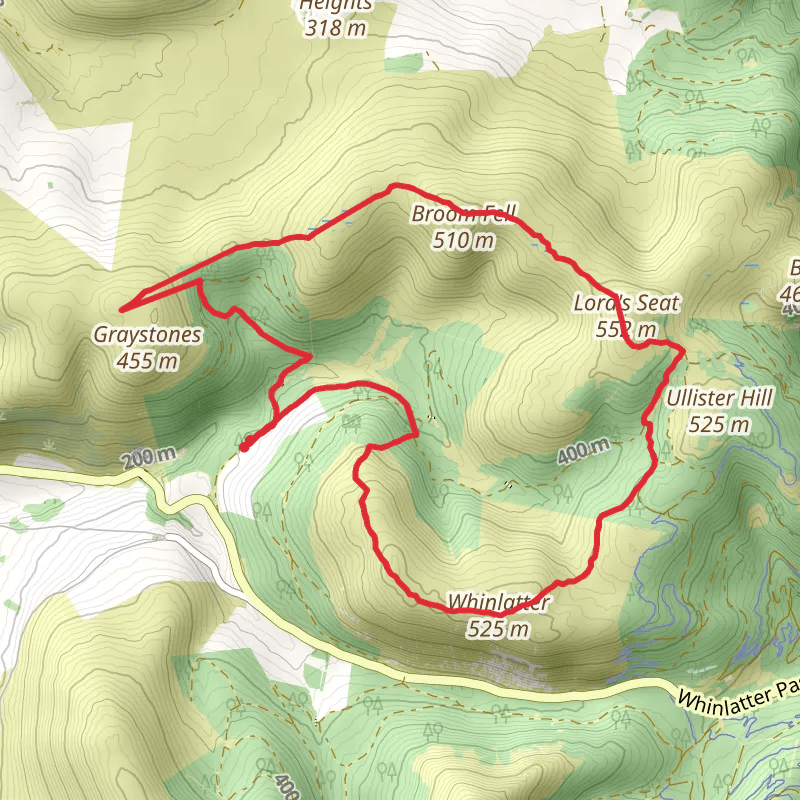 A map preview of the recording Graystones bimble.