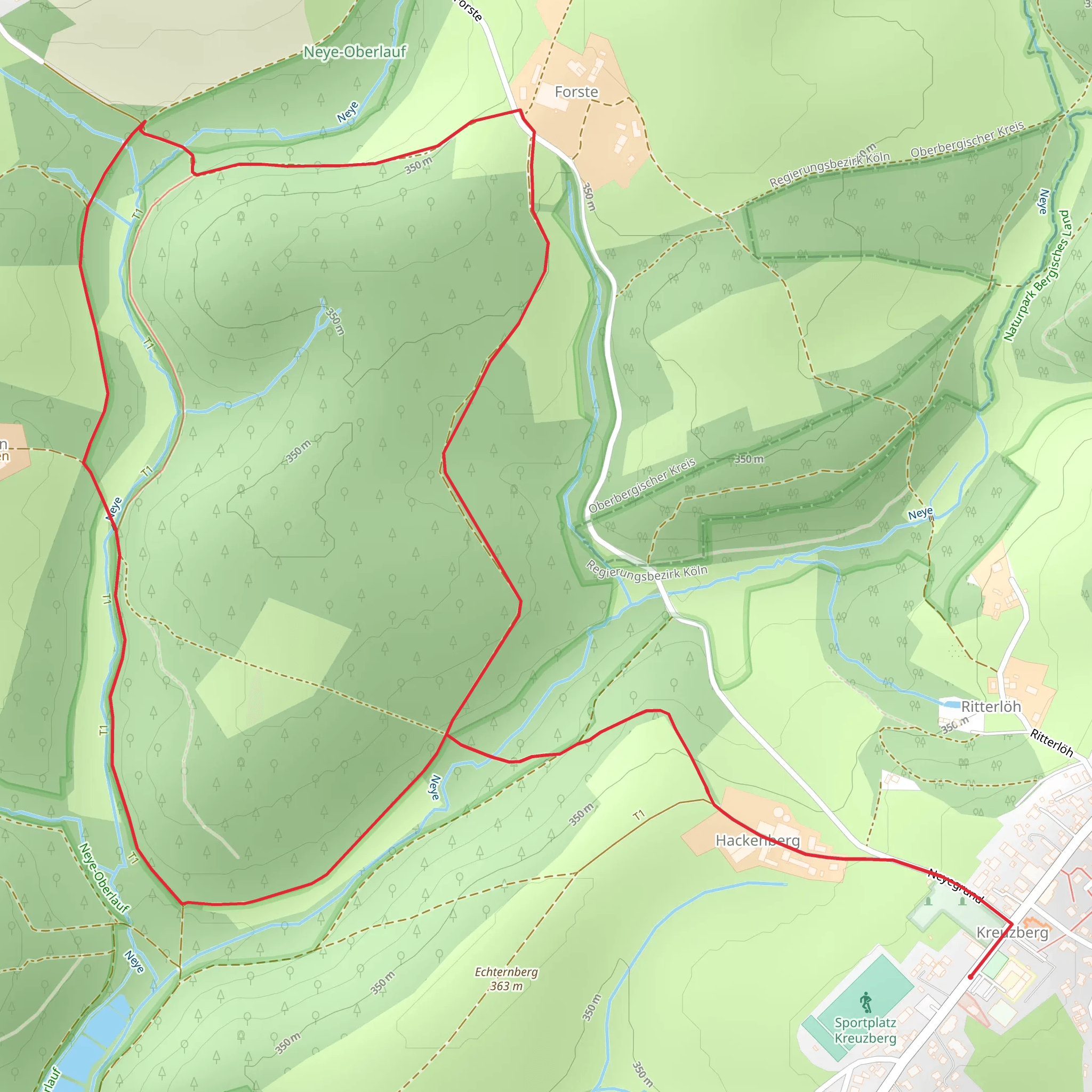 Landwehr Loop from Kreuzberg mobile static map