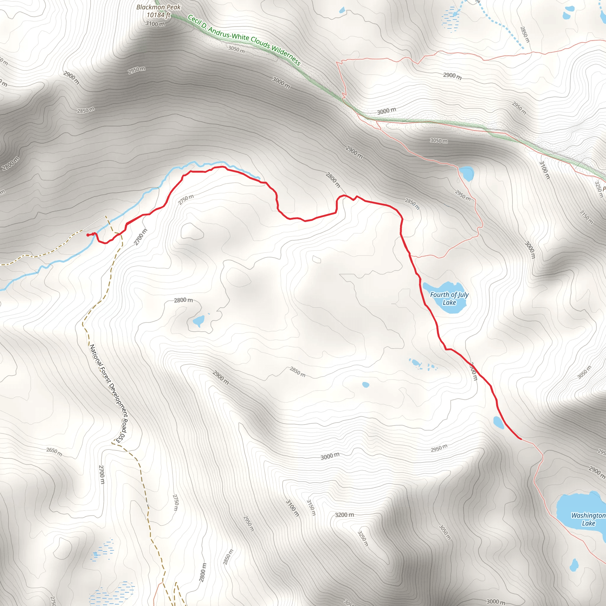 Fourth of July Lake mobile static map