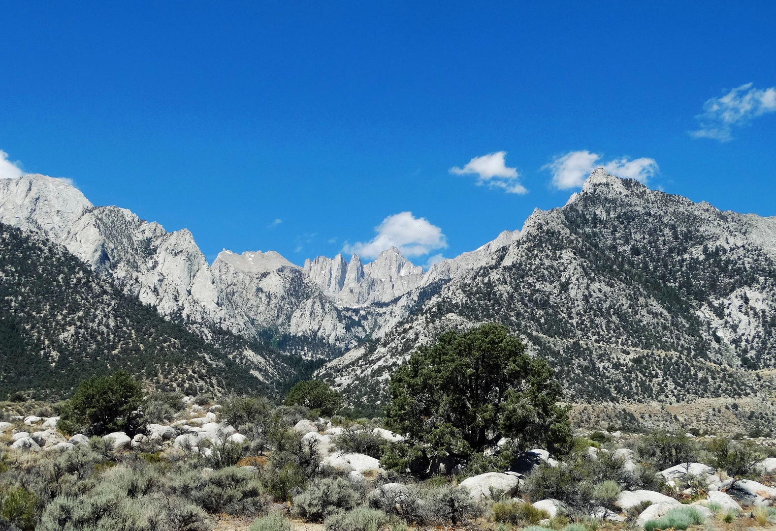 An image depicting the trail Whitney Portal Trail Out and Back and its surrounding area.