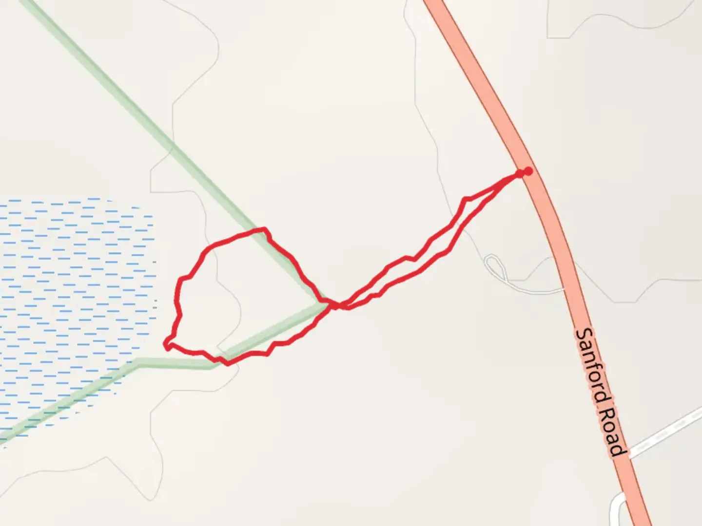 An image depicting the trail Sanford Road Loop - West and its surrounding area.
