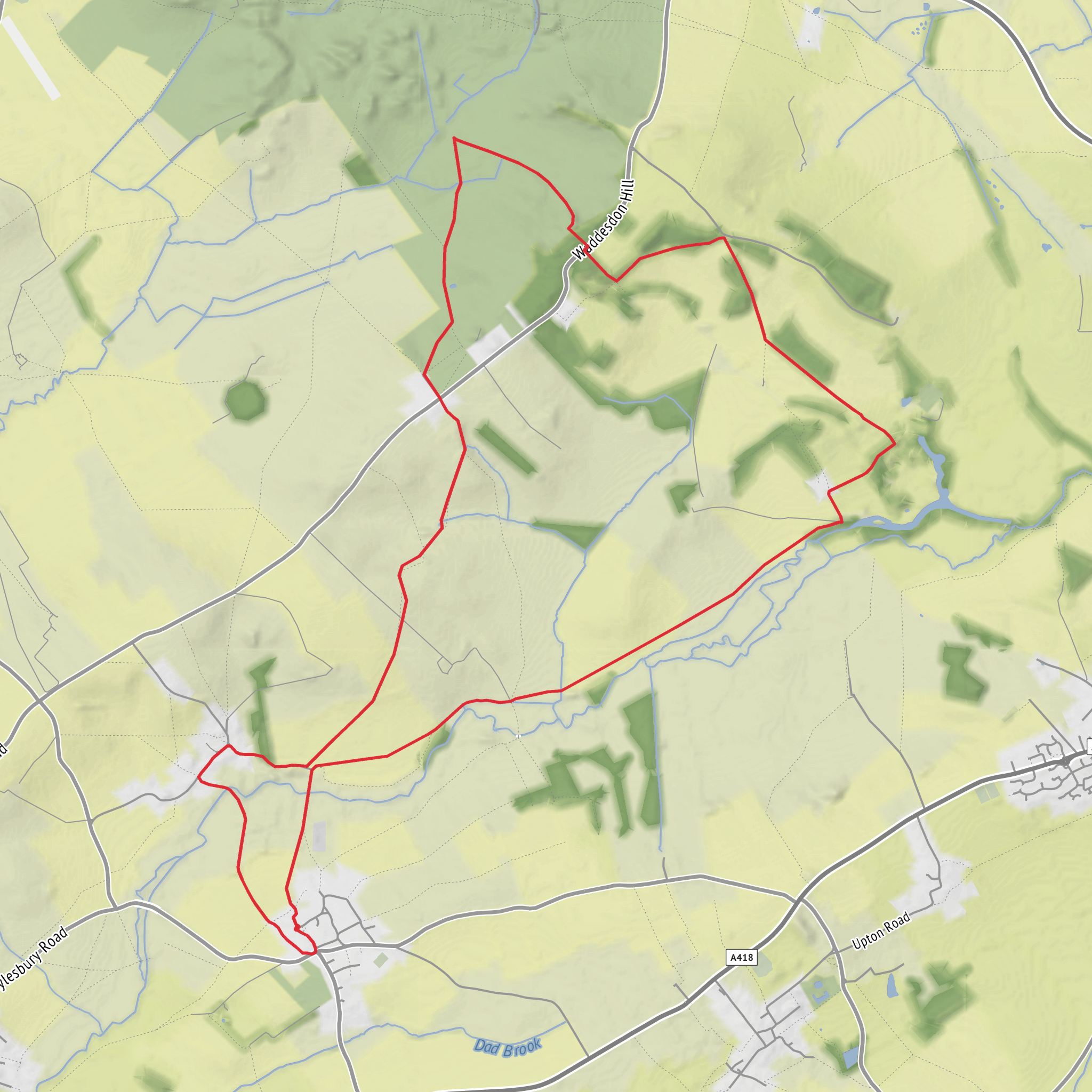 Eythrope Park and Upper Winchendon Loop mobile static map