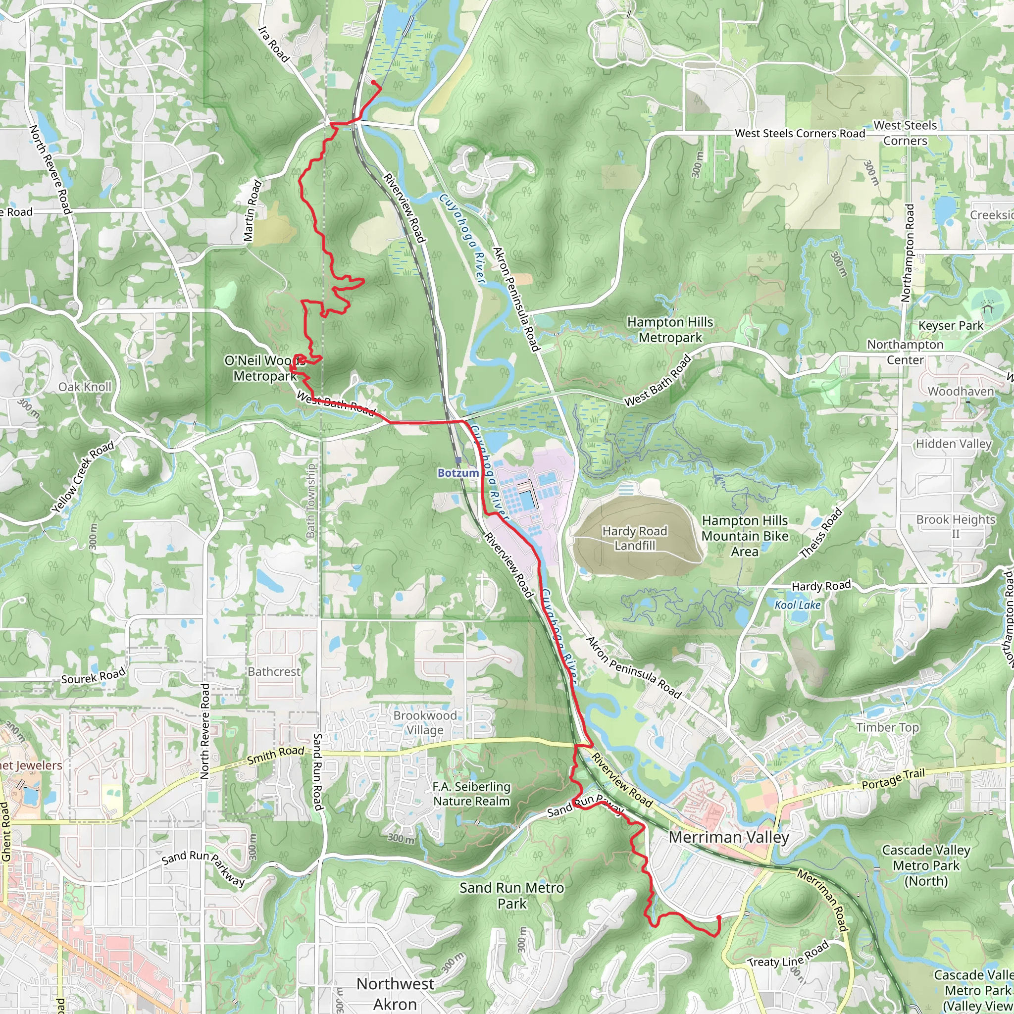 Buckeye Trail - Riverview Road mobile static map