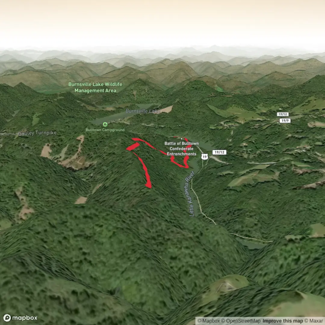 An image depicting the trail Rebel Trail and its surrounding area.