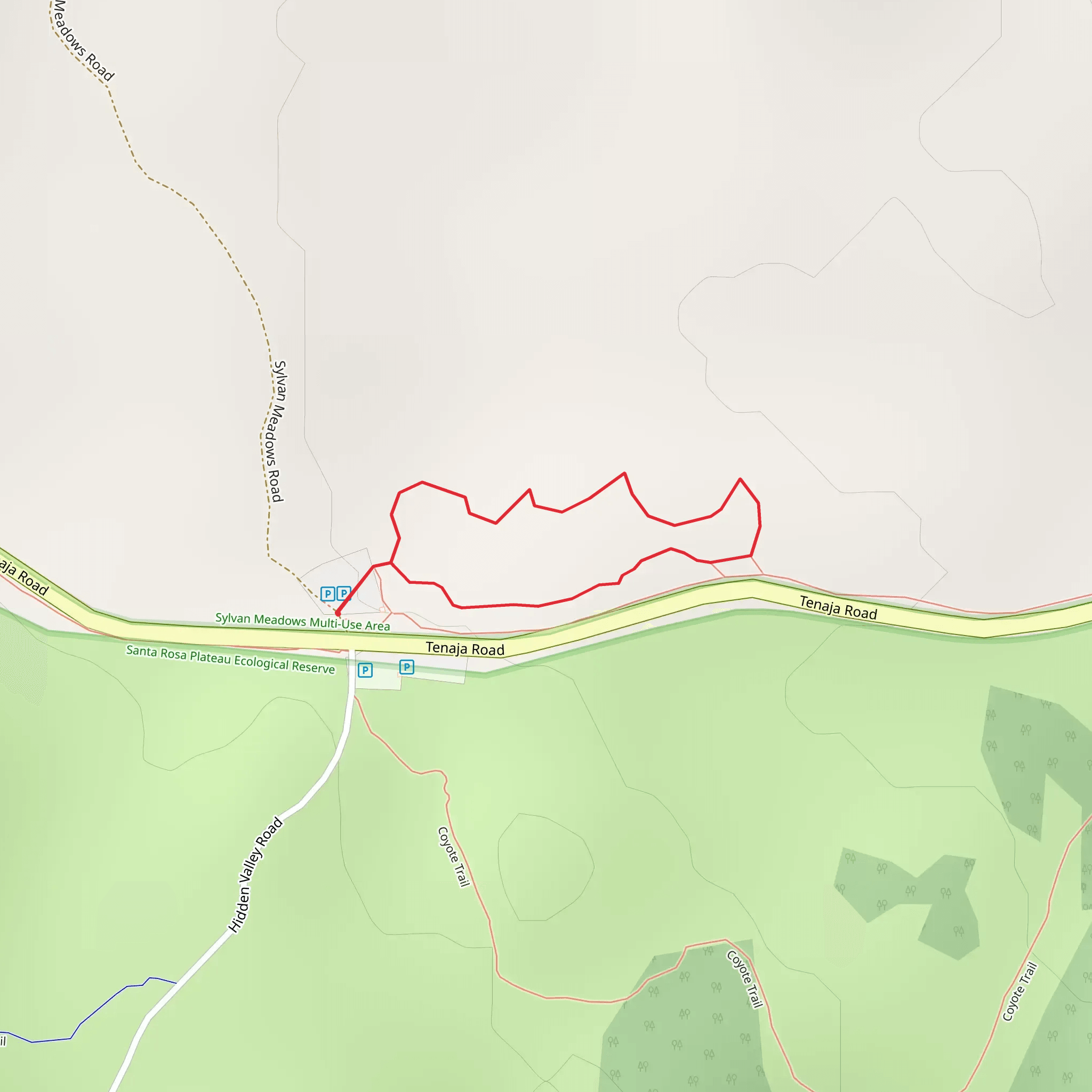 Sylvan Meadows Road Loop mobile static map