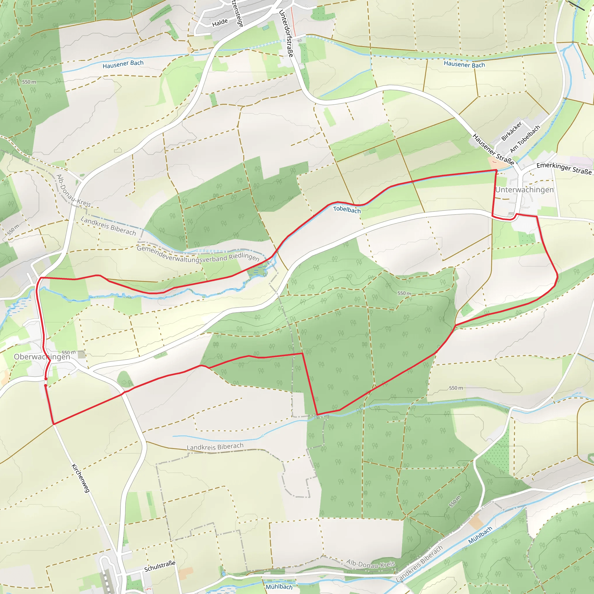 Oberwachingen Loop mobile static map