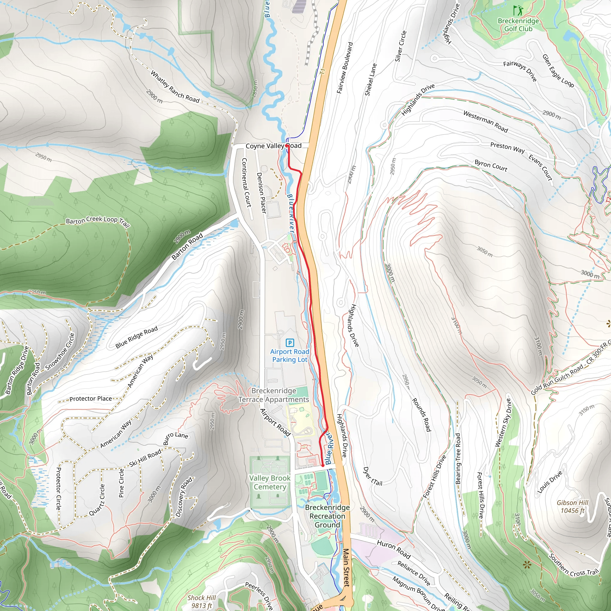 Summit County Recreational Pathway mobile static map