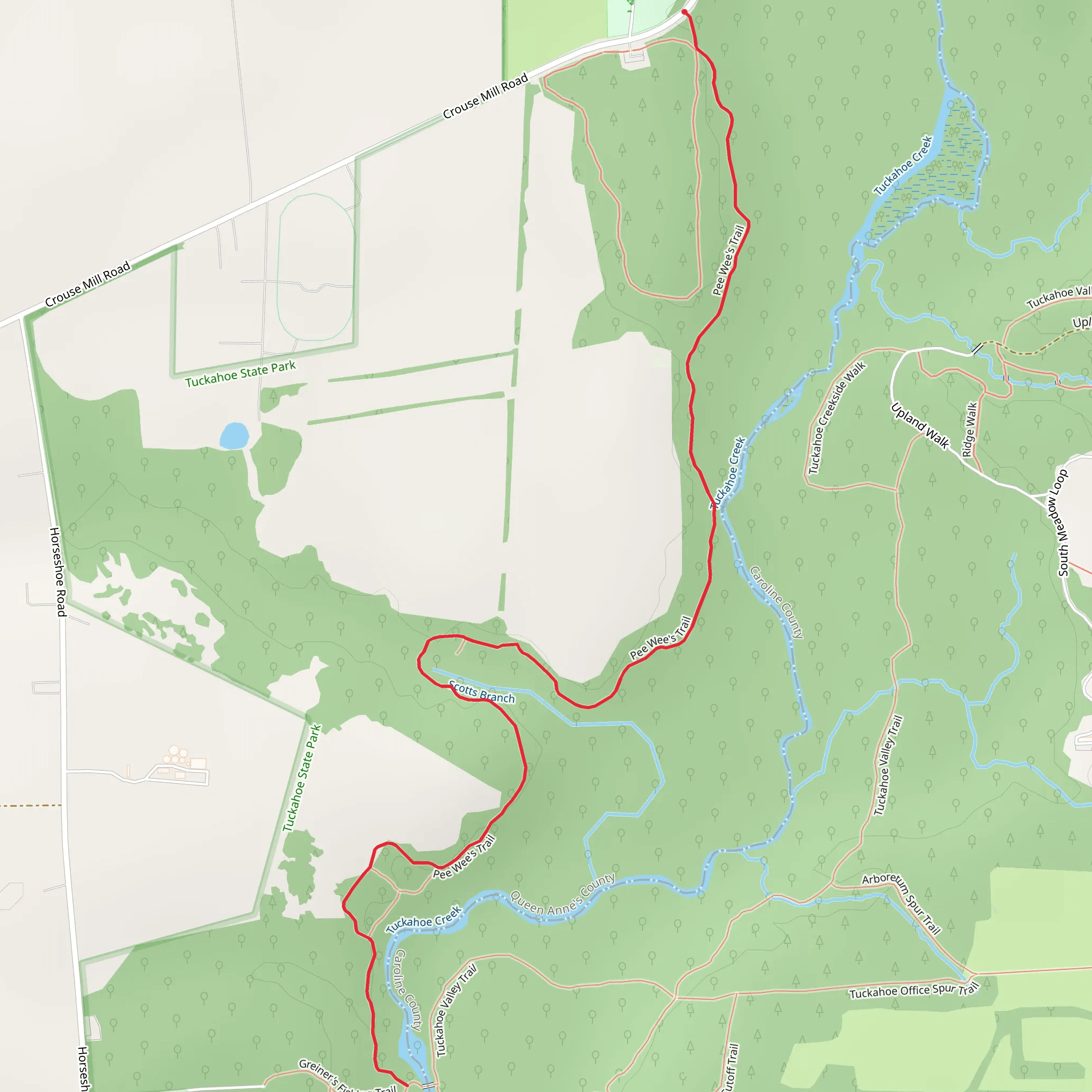 Pee Wee's Trail mobile static map