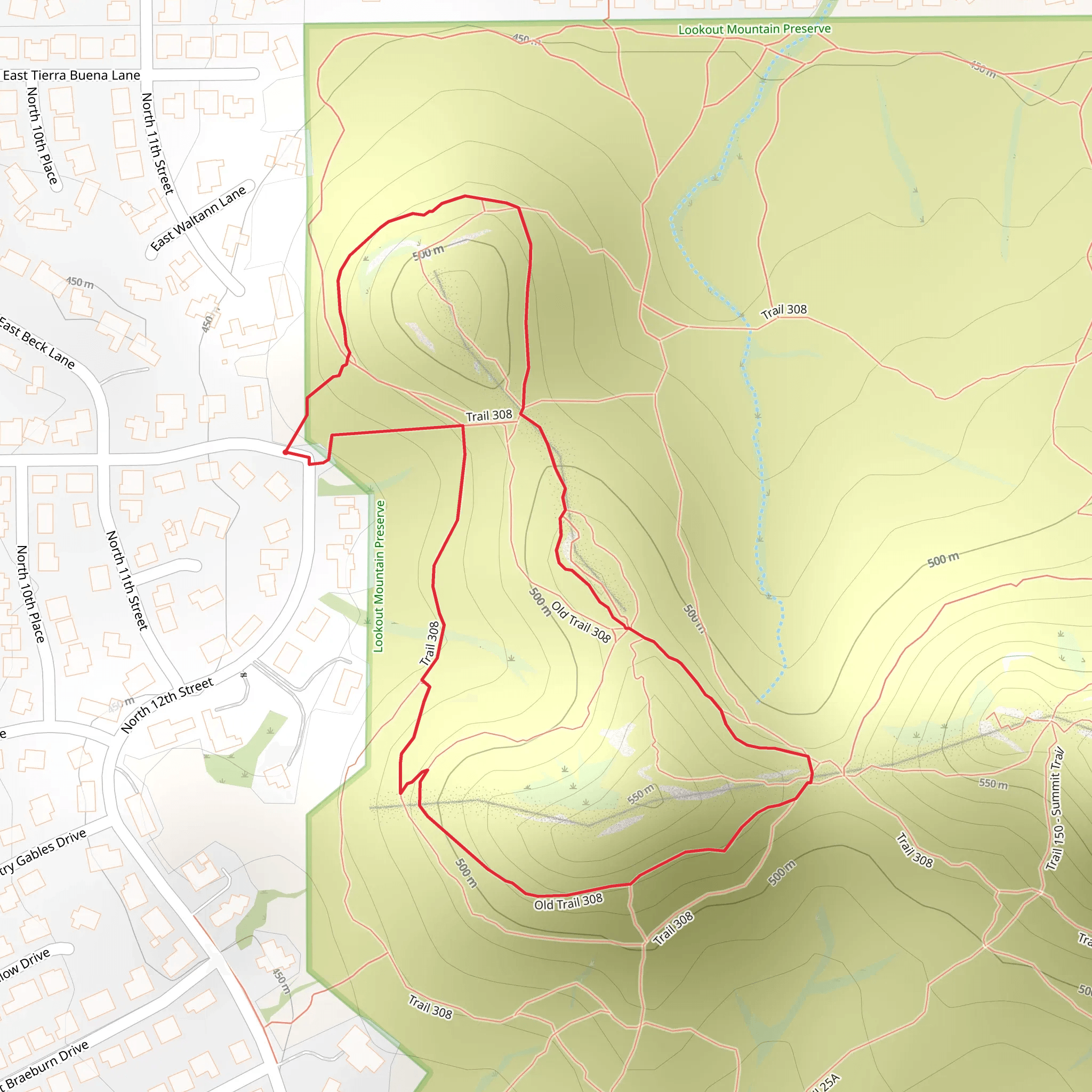 Lookout Mountain Circumference Loop Trail mobile static map