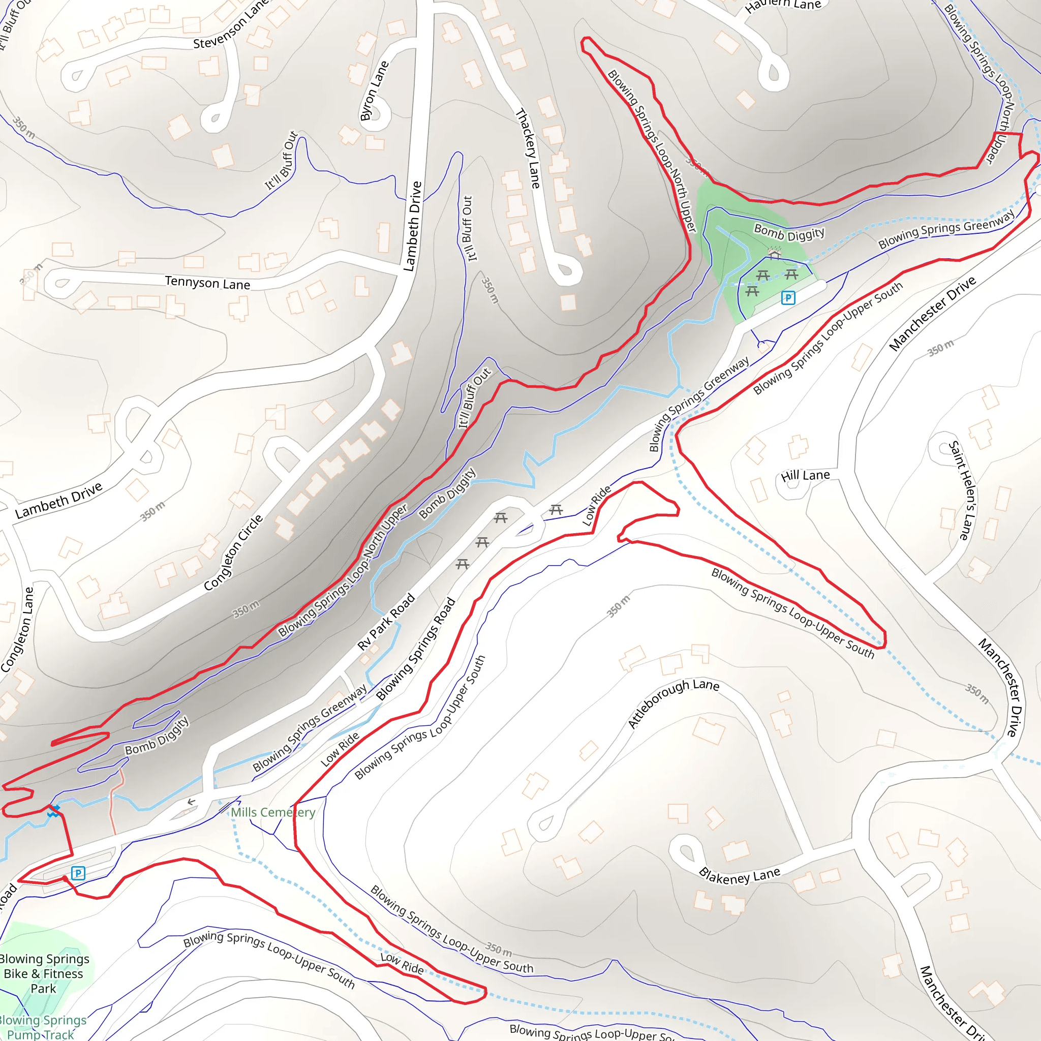 Blowing Springs Loop mobile static map
