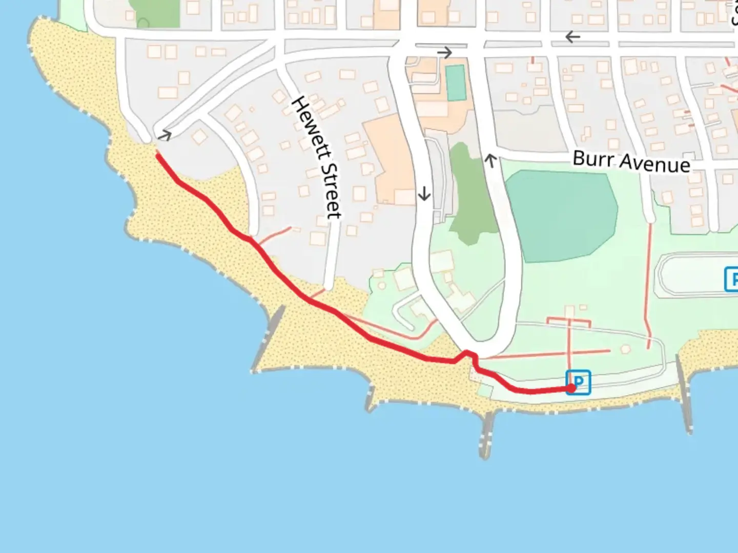 An image depicting the trail Oakland Beach Walk and its surrounding area.