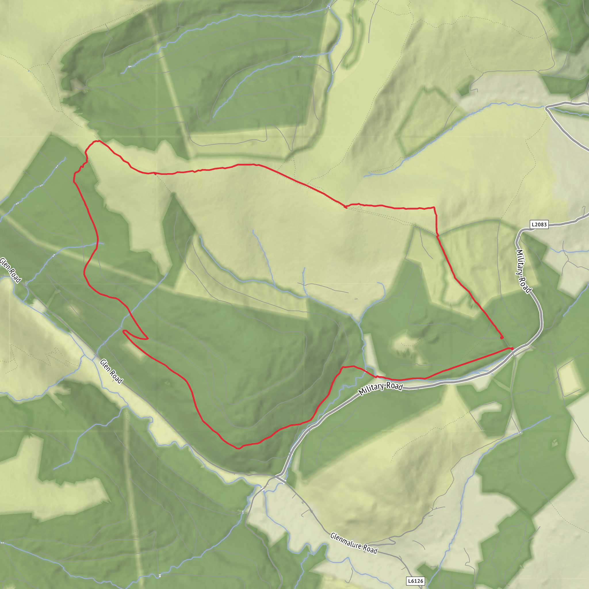 Shay Elliot Forest- Mullacor and Braigue Mountain mobile static map