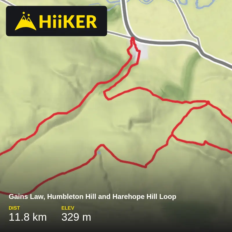 | Gains Law, Humbleton Hill and Harehope Hill Loop