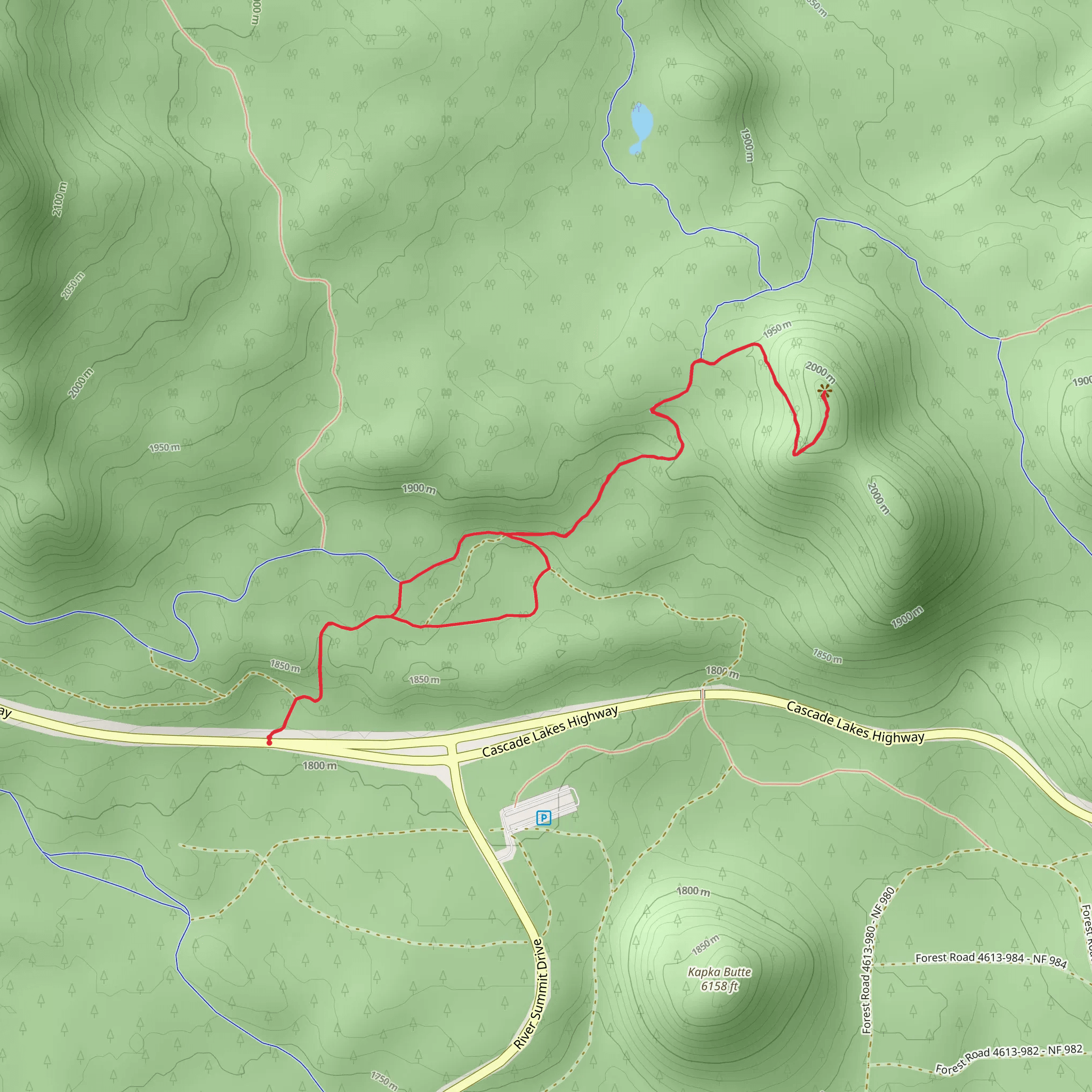 Vista Butte and Swampy-Dutchman Trail mobile static map