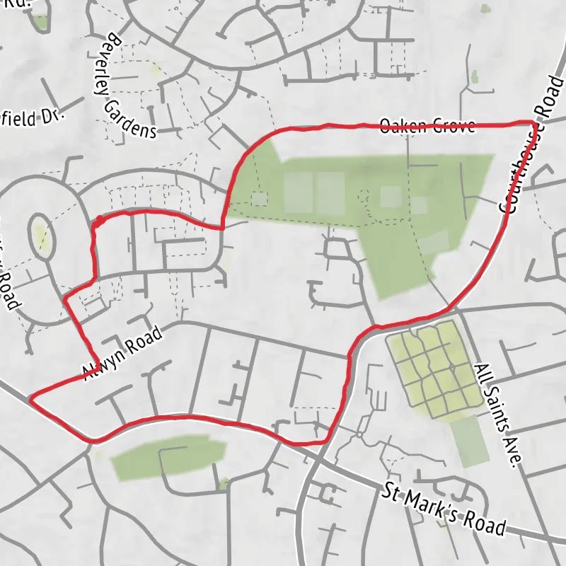 A map preview of the recording Hike from Maidenhead.