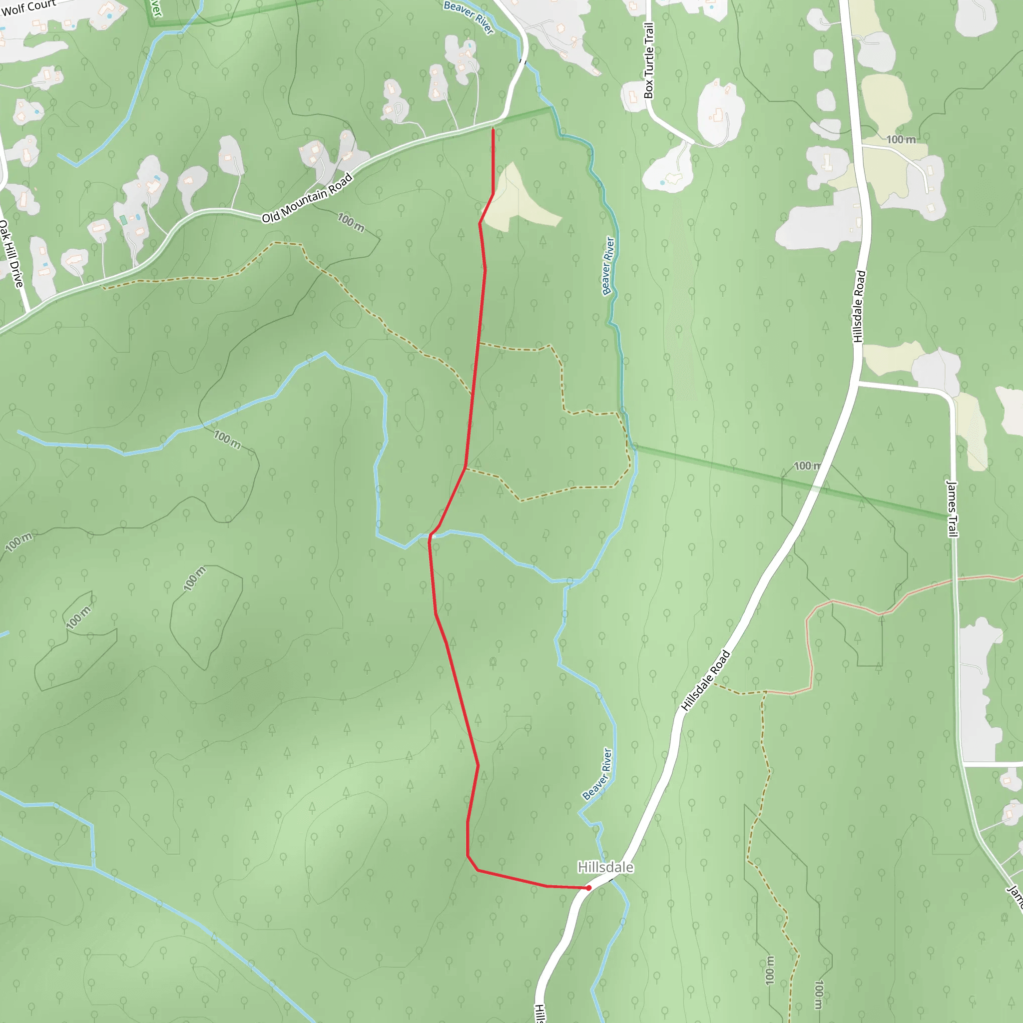 Hillsdale Road North Walk mobile static map