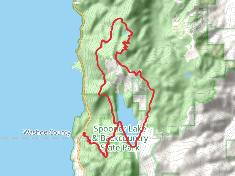Marlette Flume Trail,Tahoe Rim Trail and Marlette Lake Loop