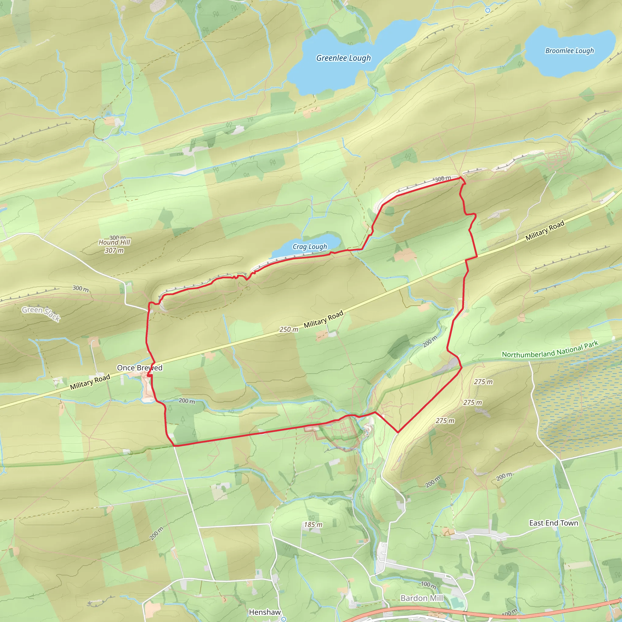 Vindolanda and Hadrian's Wall mobile static map