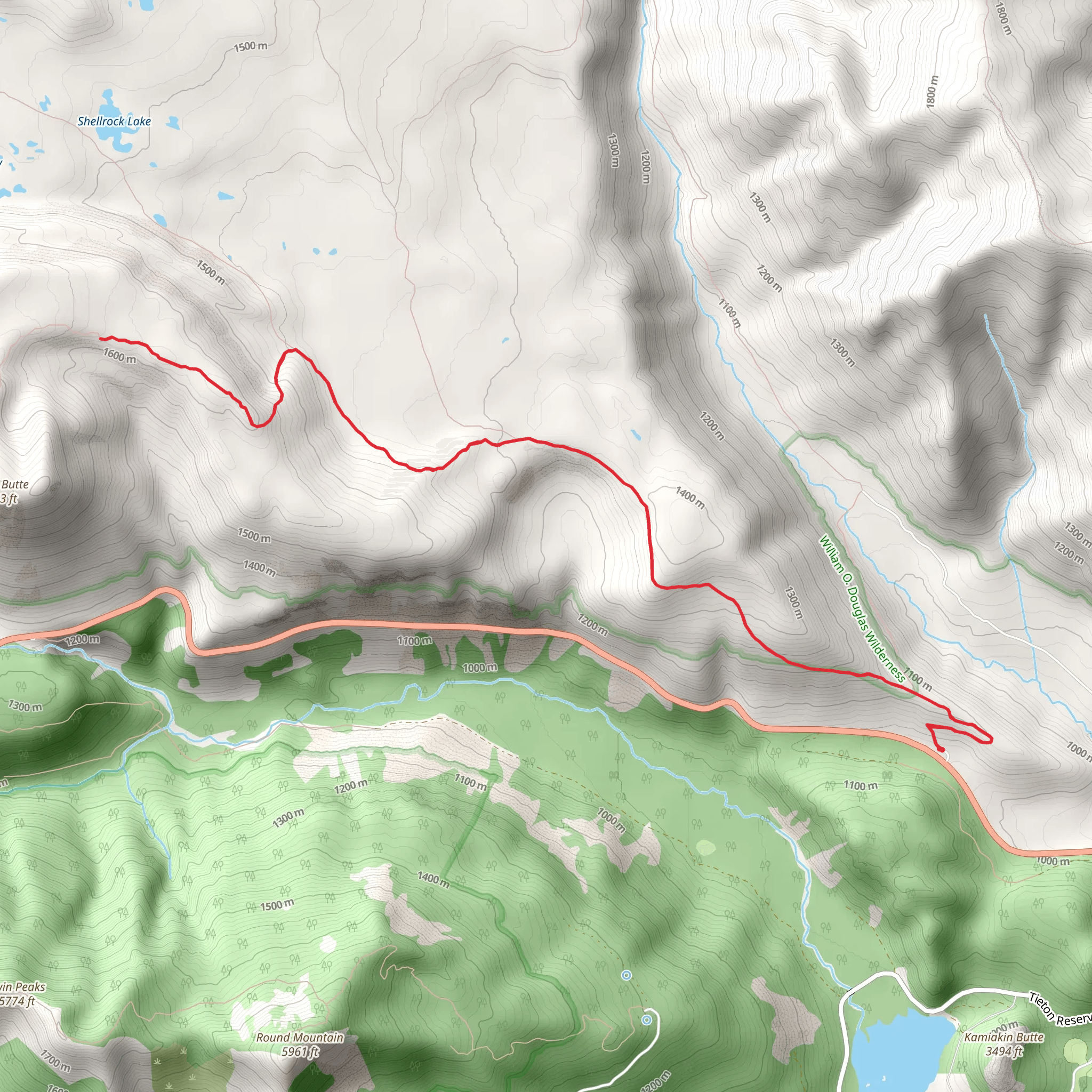 Sprial Butte Trail mobile static map