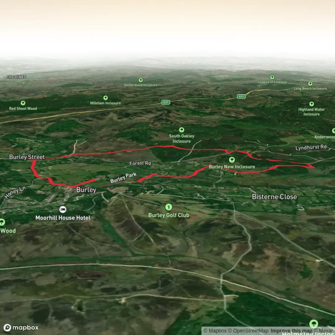 An image depicting the trail Hike from Burley Manor and its surrounding area.
