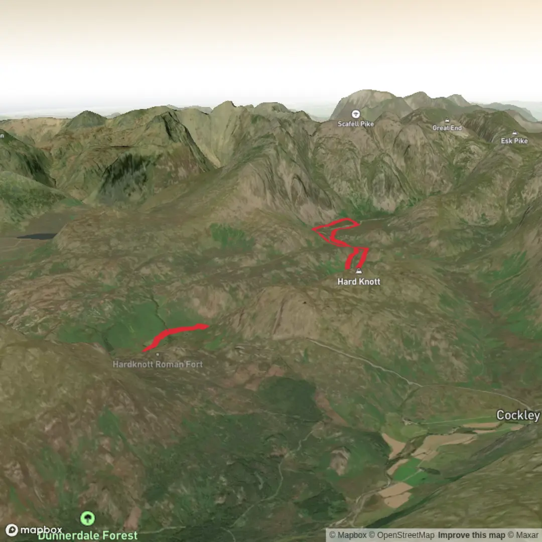 An image depicting the trail Tongue Pot and Cam Spout crag and its surrounding area.