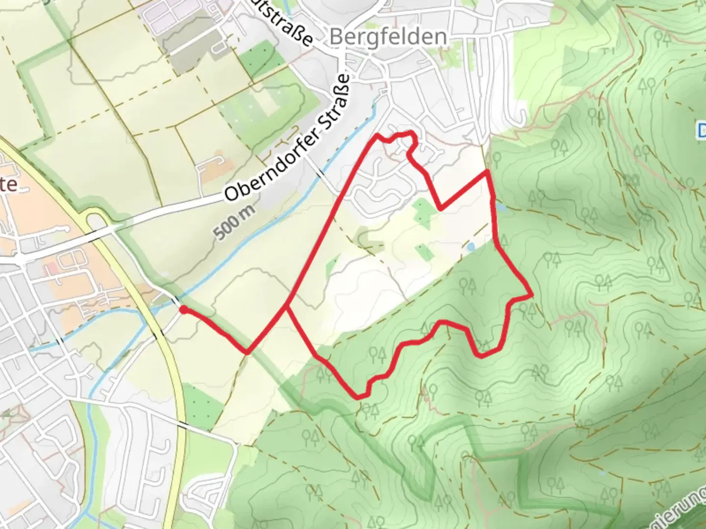 An image depicting the trail Stückenbuhl Loop and its surrounding area.