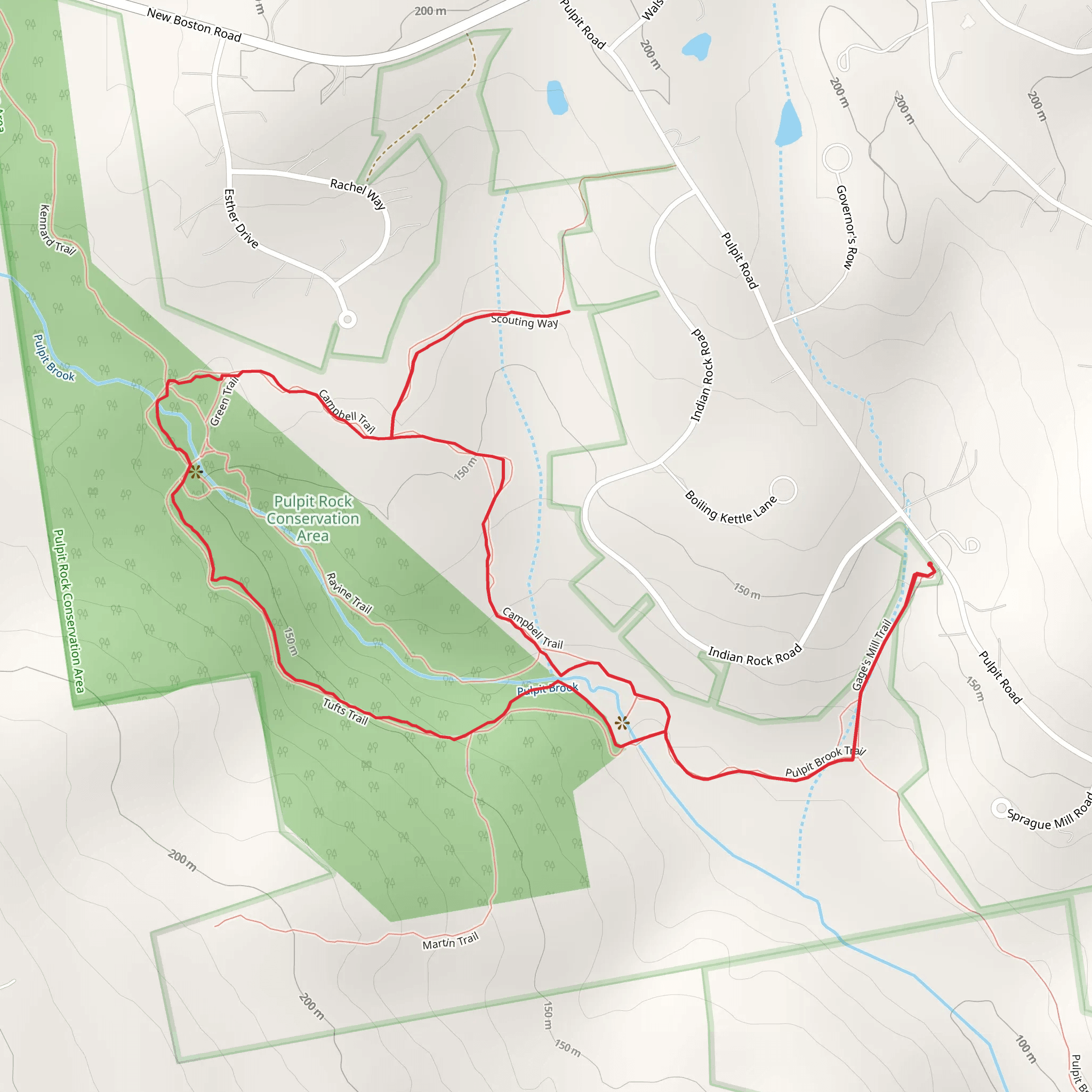Pulpit Rock Conservation Area Loop from Pulpit Road mobile static map