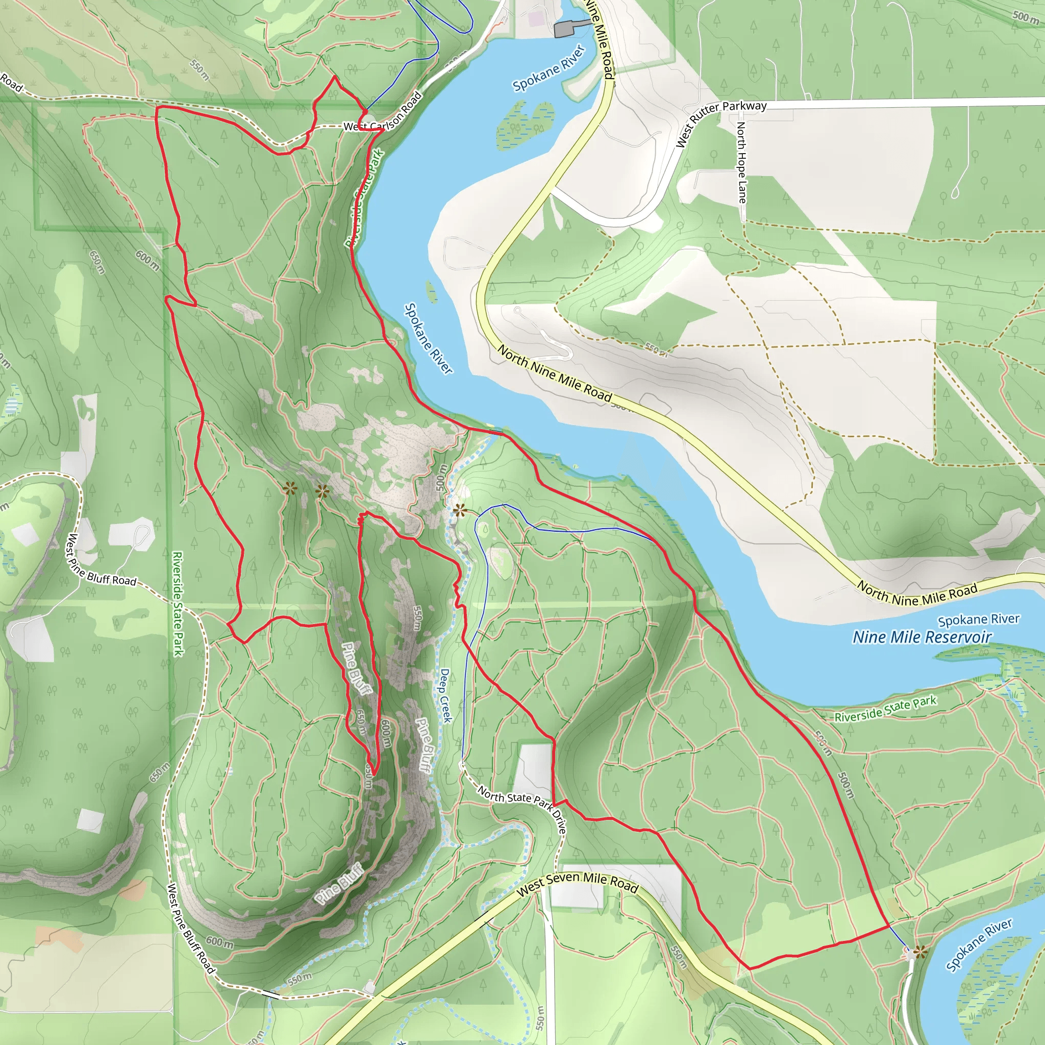 Trail 25 and Trail 401 Loop mobile static map