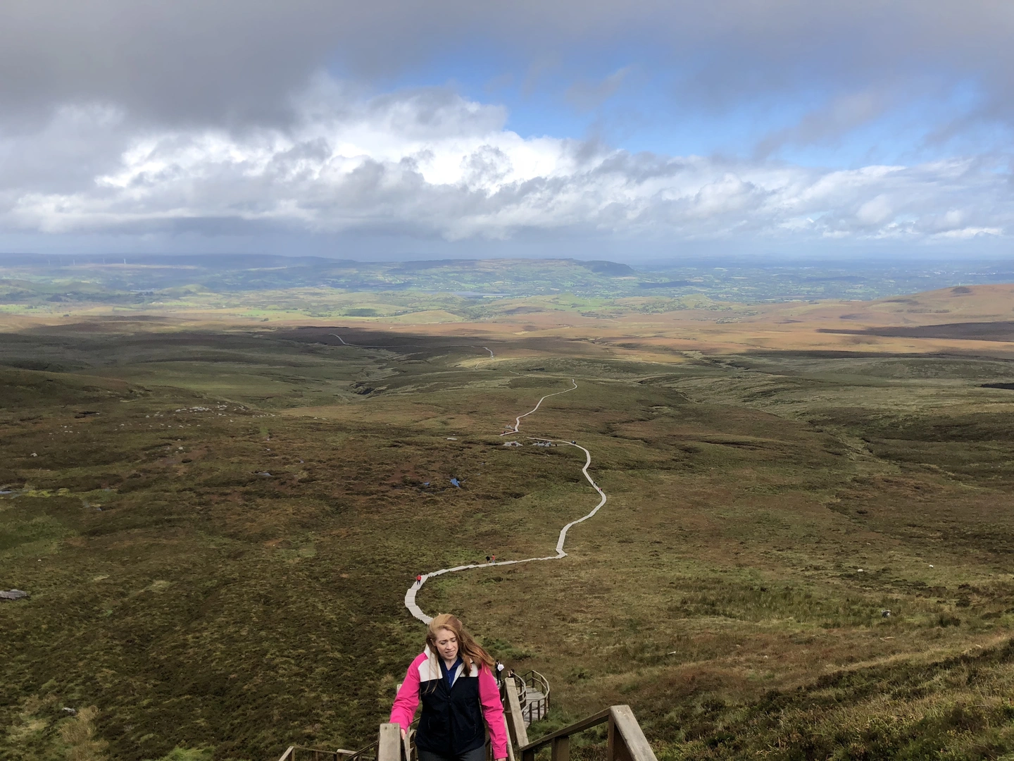 An image depicting the trail Stairway to Heaven - Cuilcagh Boardwalk Trail and its surrounding area.