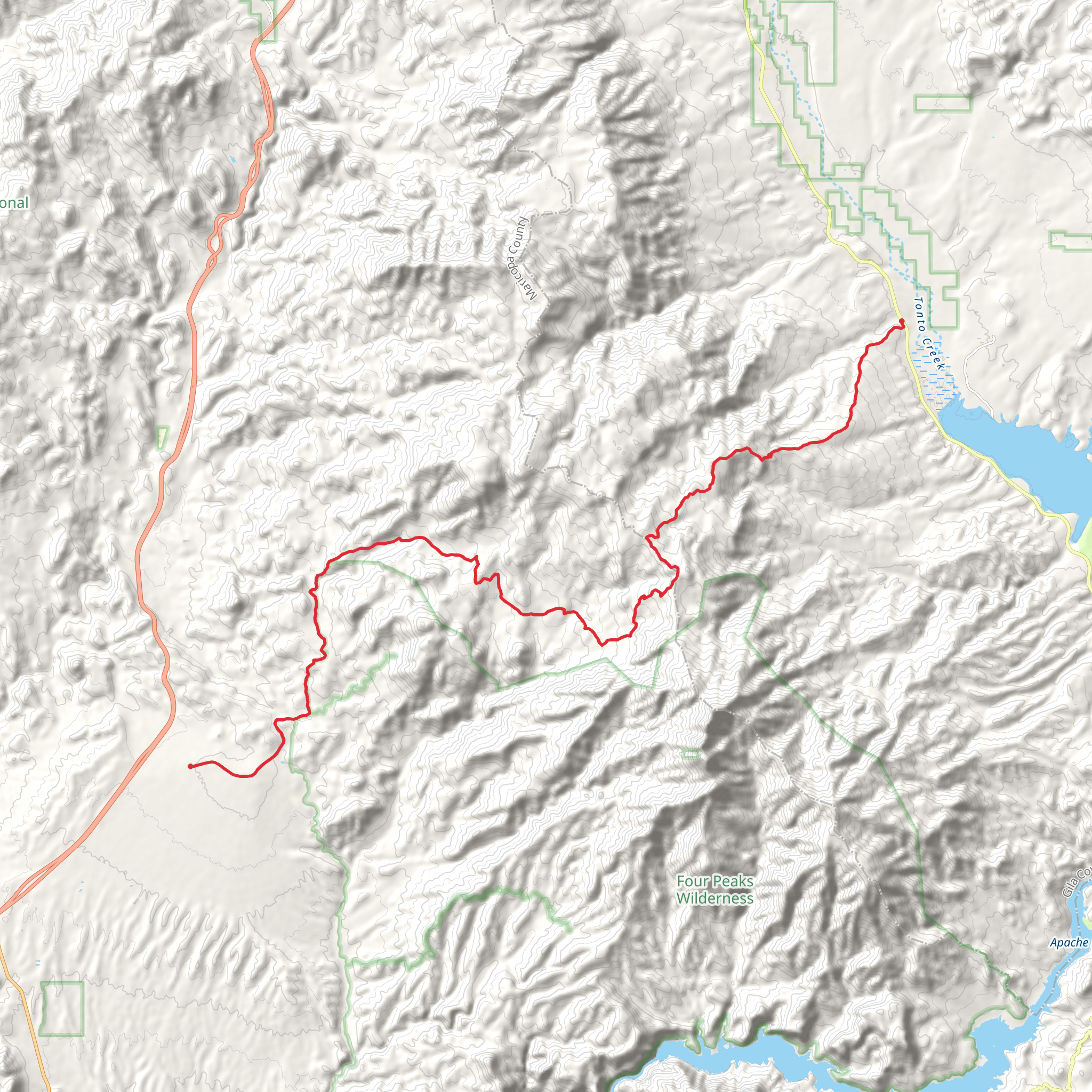 Four Peaks - El Oso Road mobile static map