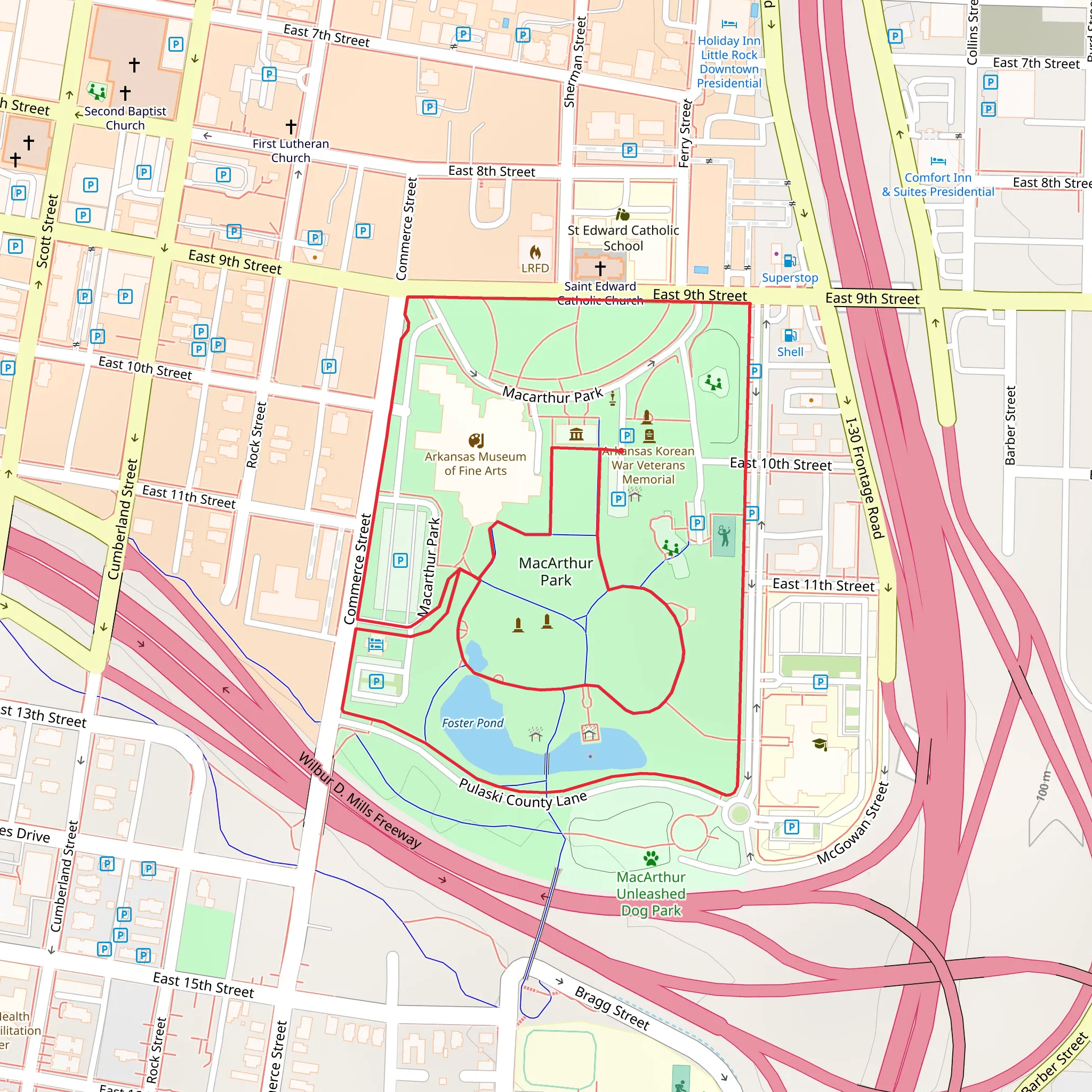 MacArthur Park Loop mobile static map