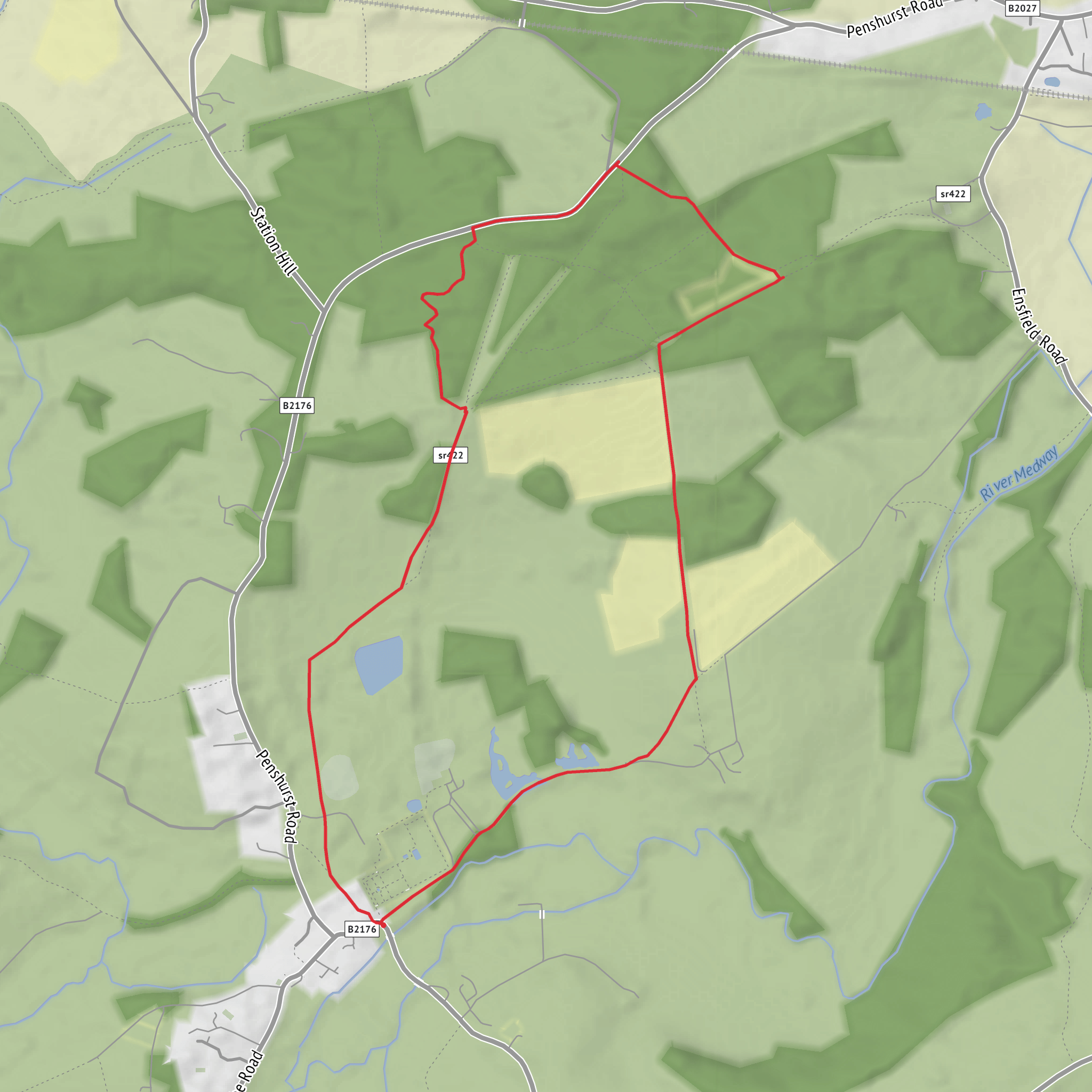 Kent - Penshurst Eastern Loop mobile static map