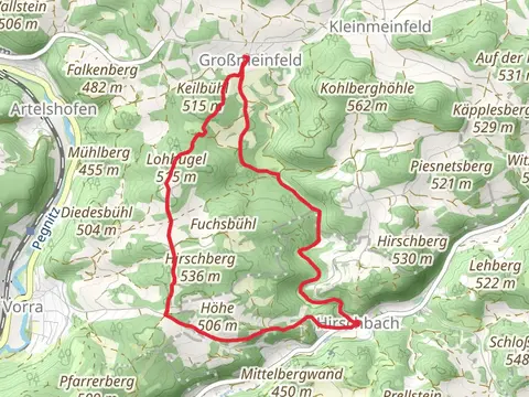 Lohhügel via Korbmachersteig and Heinrich