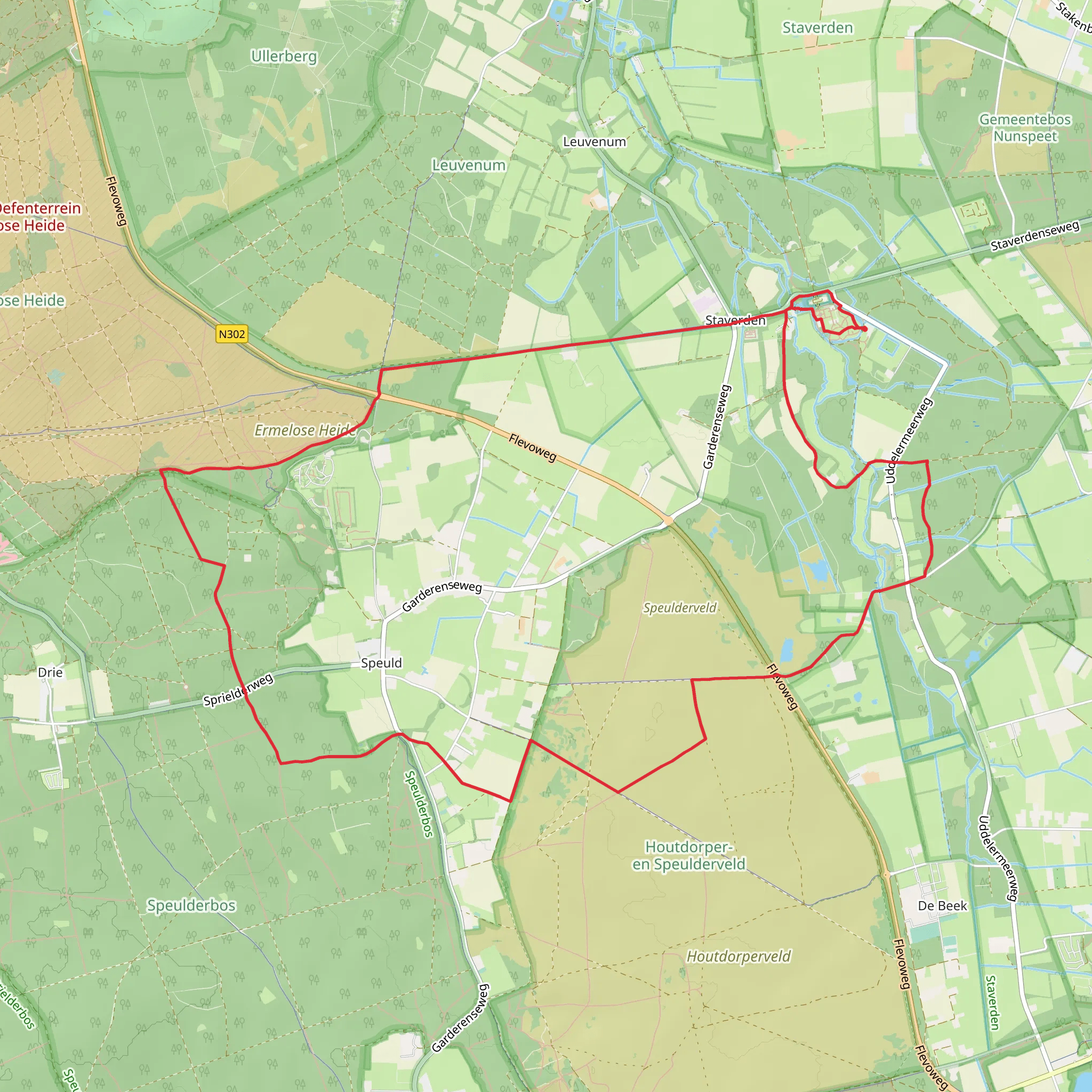 De Berkenhof, Speulderbosch and Leuvenumsche Loop mobile static map
