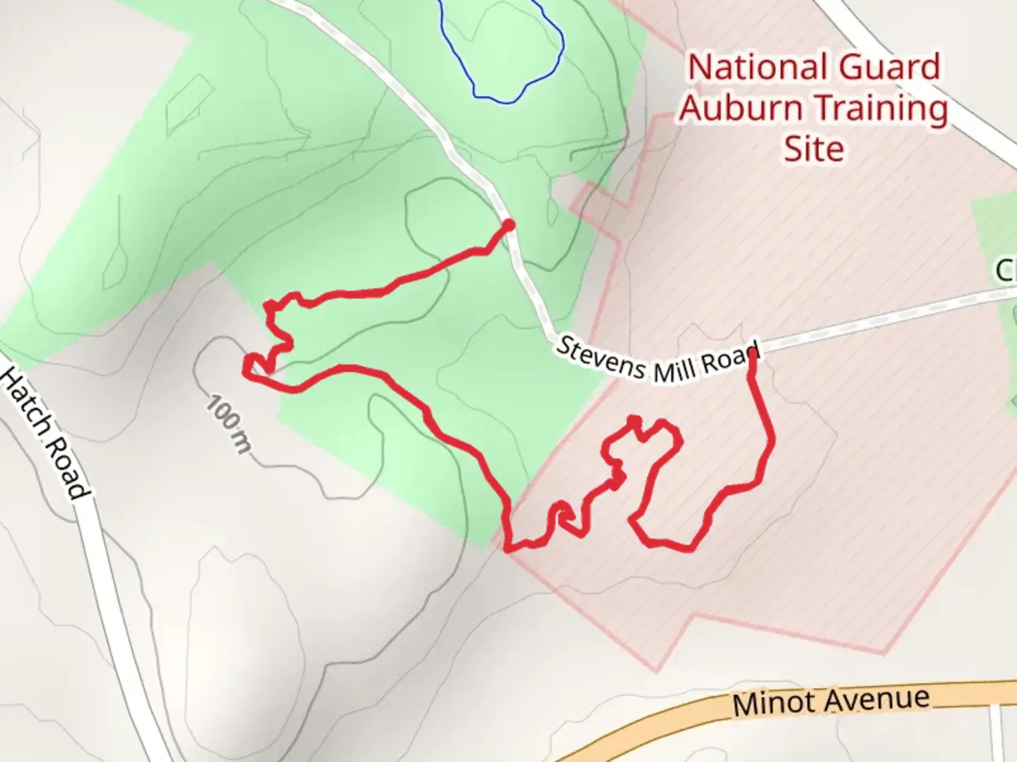 An image depicting the trail Mount Apatite - Stevens Mill Road and its surrounding area.