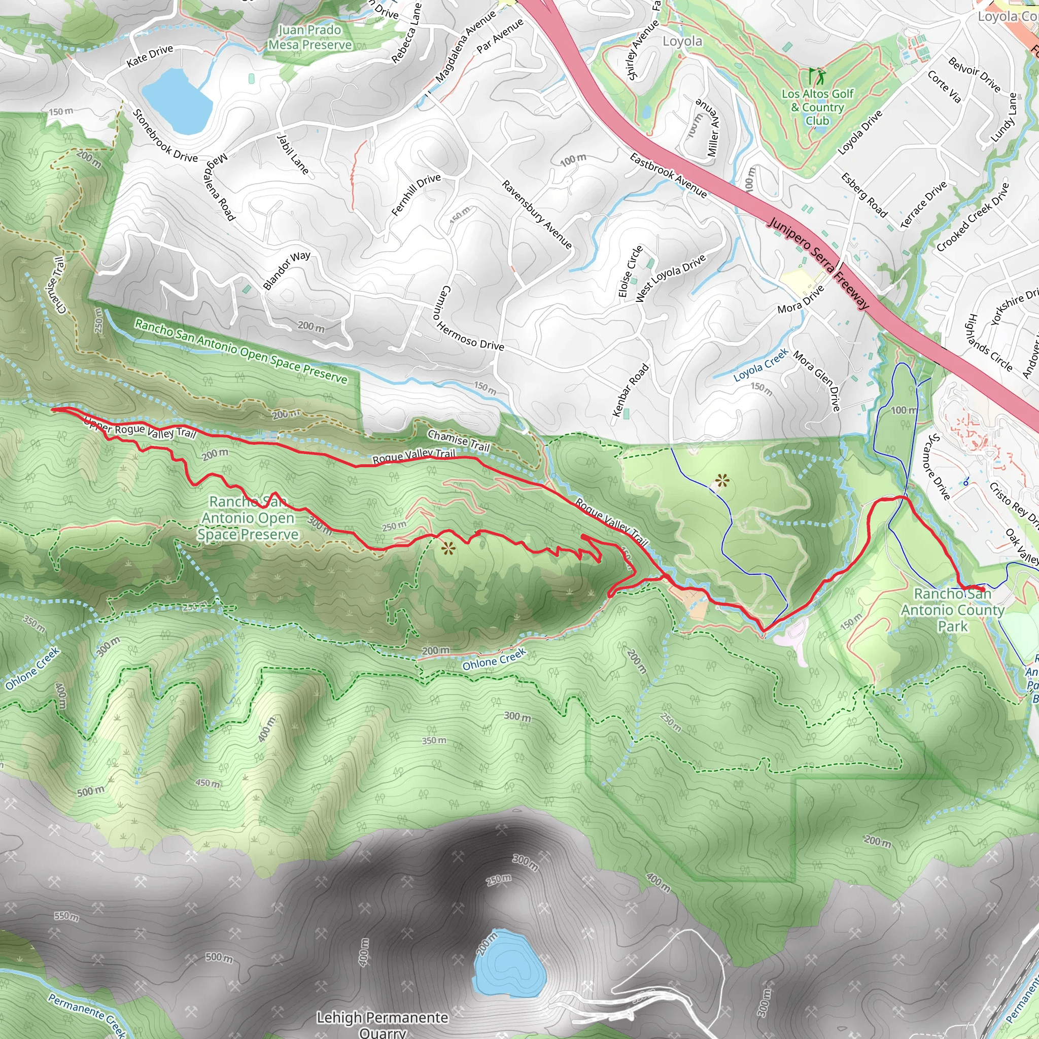 Rogue Valley and High Meadow Loop Trail mobile static map