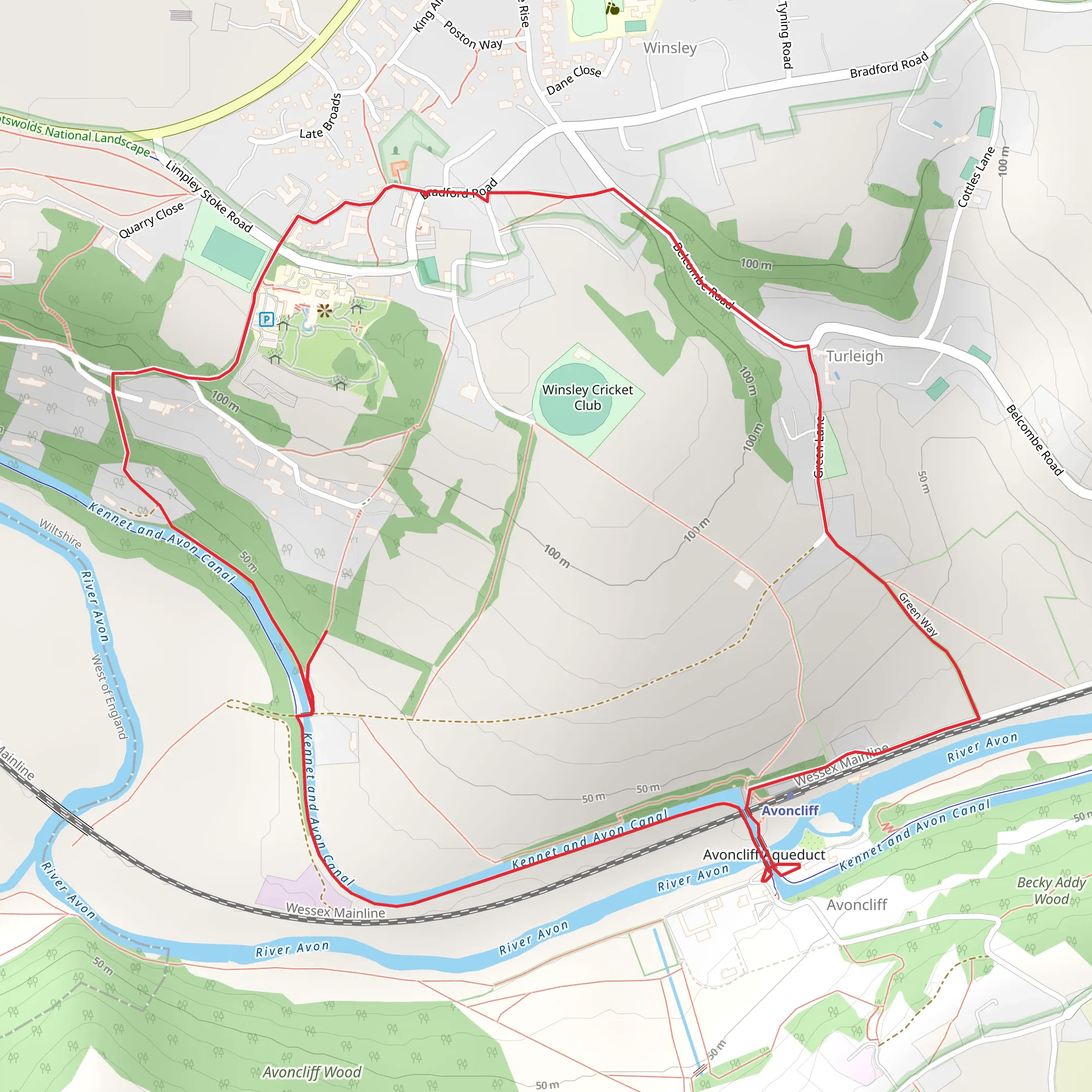 The Winsley Circle mobile static map