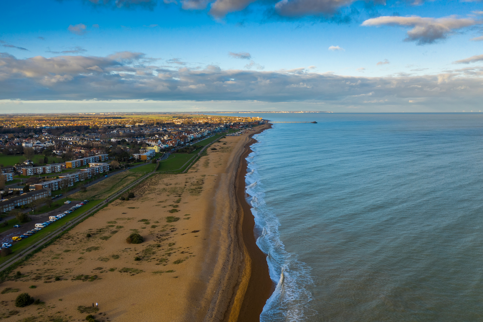 An image depicting the trail England Coast Path - Ramsgate to Camber and its surrounding area.