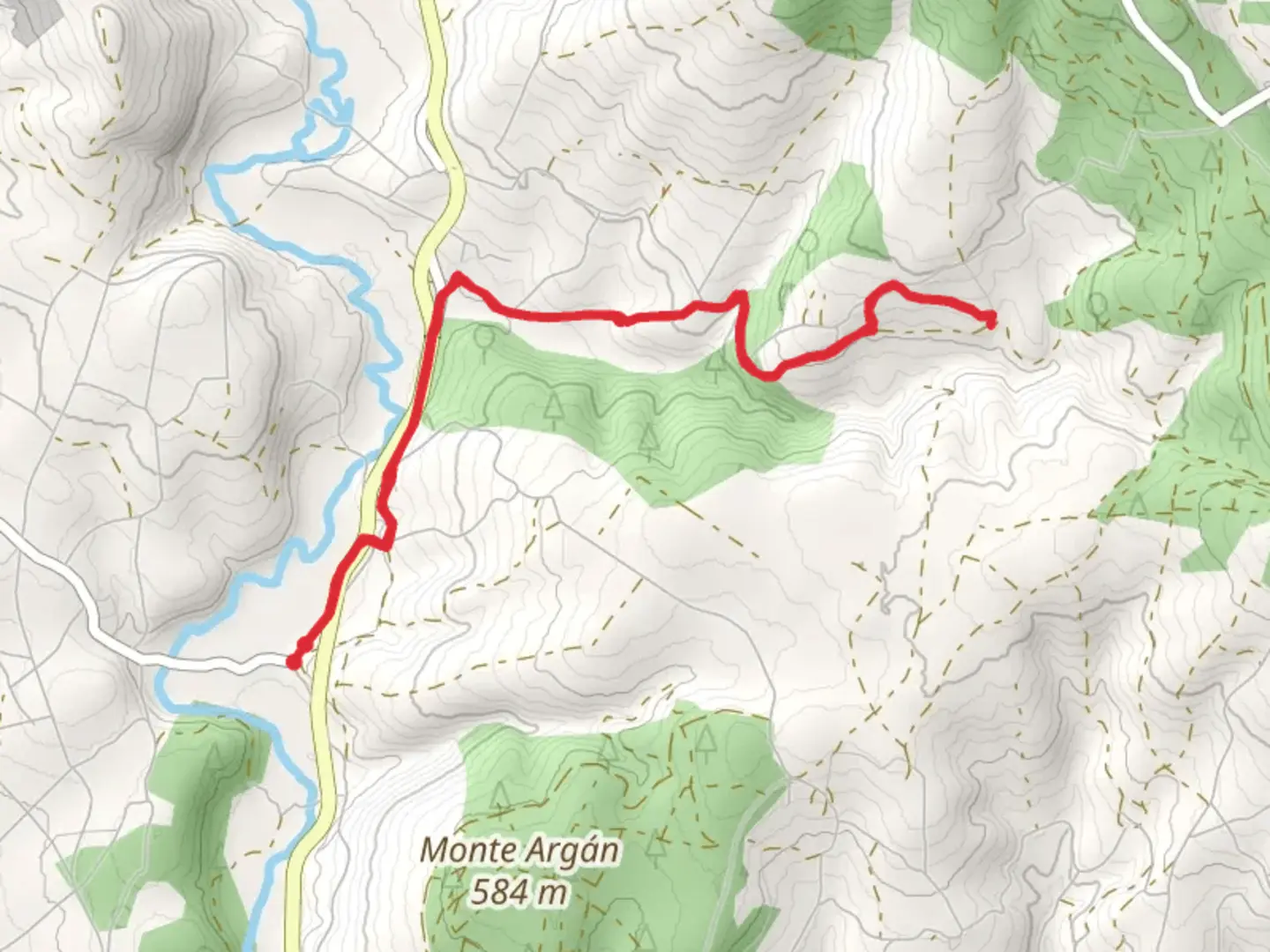 An image depicting the trail Ruta dos Muinos PR G 152 and its surrounding area.