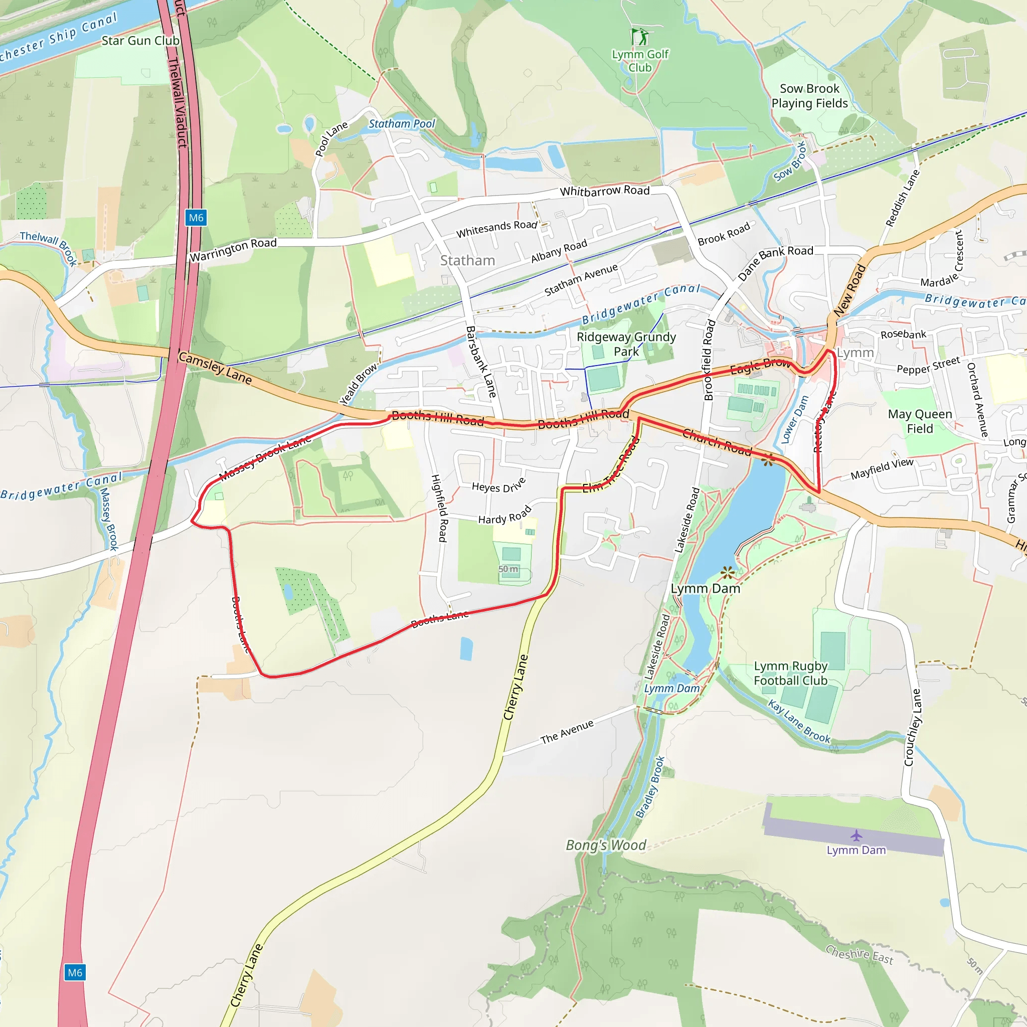 Lymm Circular mobile static map